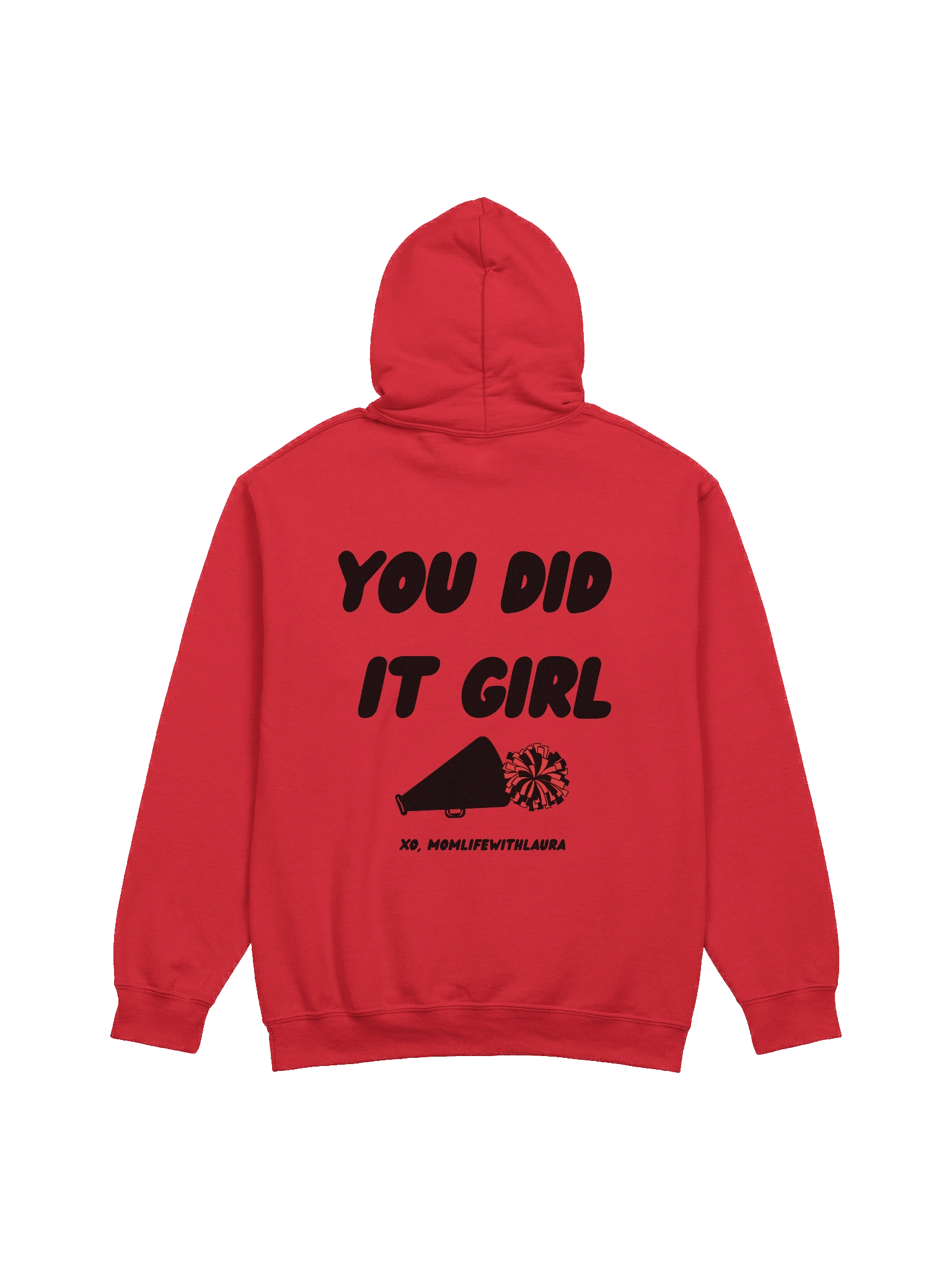 Lily.D✝✨ You Did it Girl Cheer Hoodie - Red/Black | Momlifewithlaura