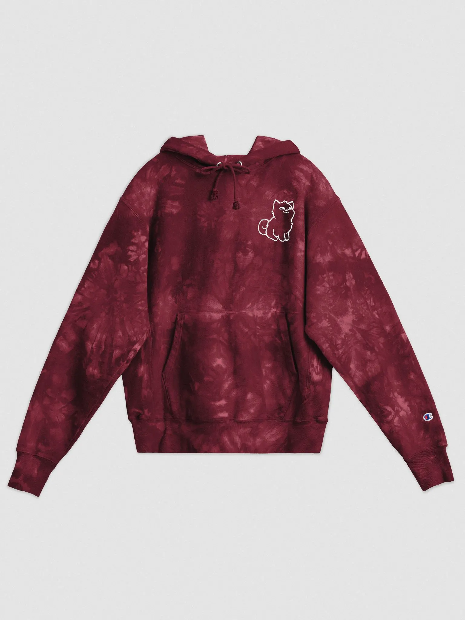 Yoshi Outline Embroidered Tie-Dye Hoodie | MissMikkaa