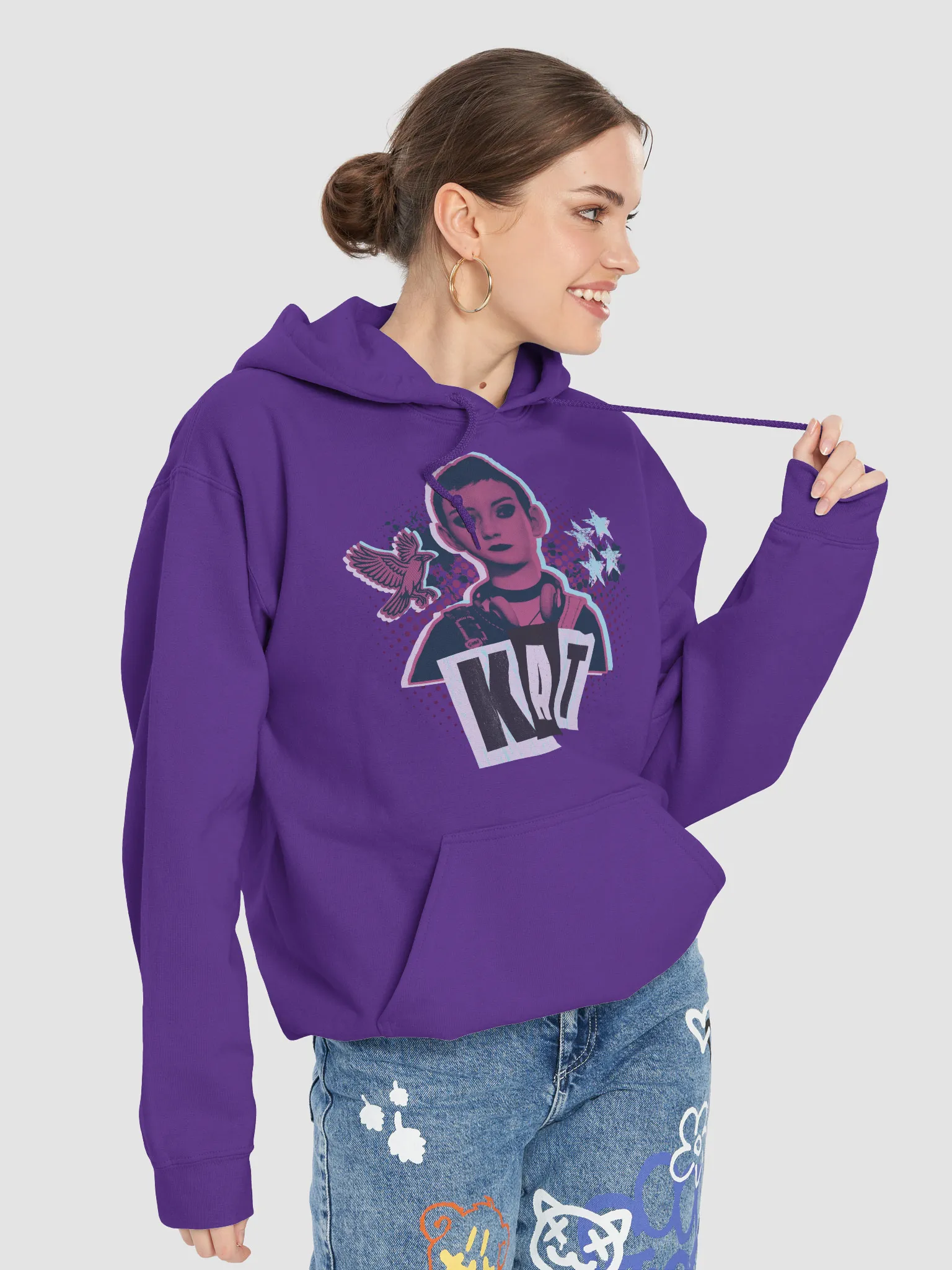 Lost Records: Bloom & Rage Kat (Short Hair) Grunge Hoodie