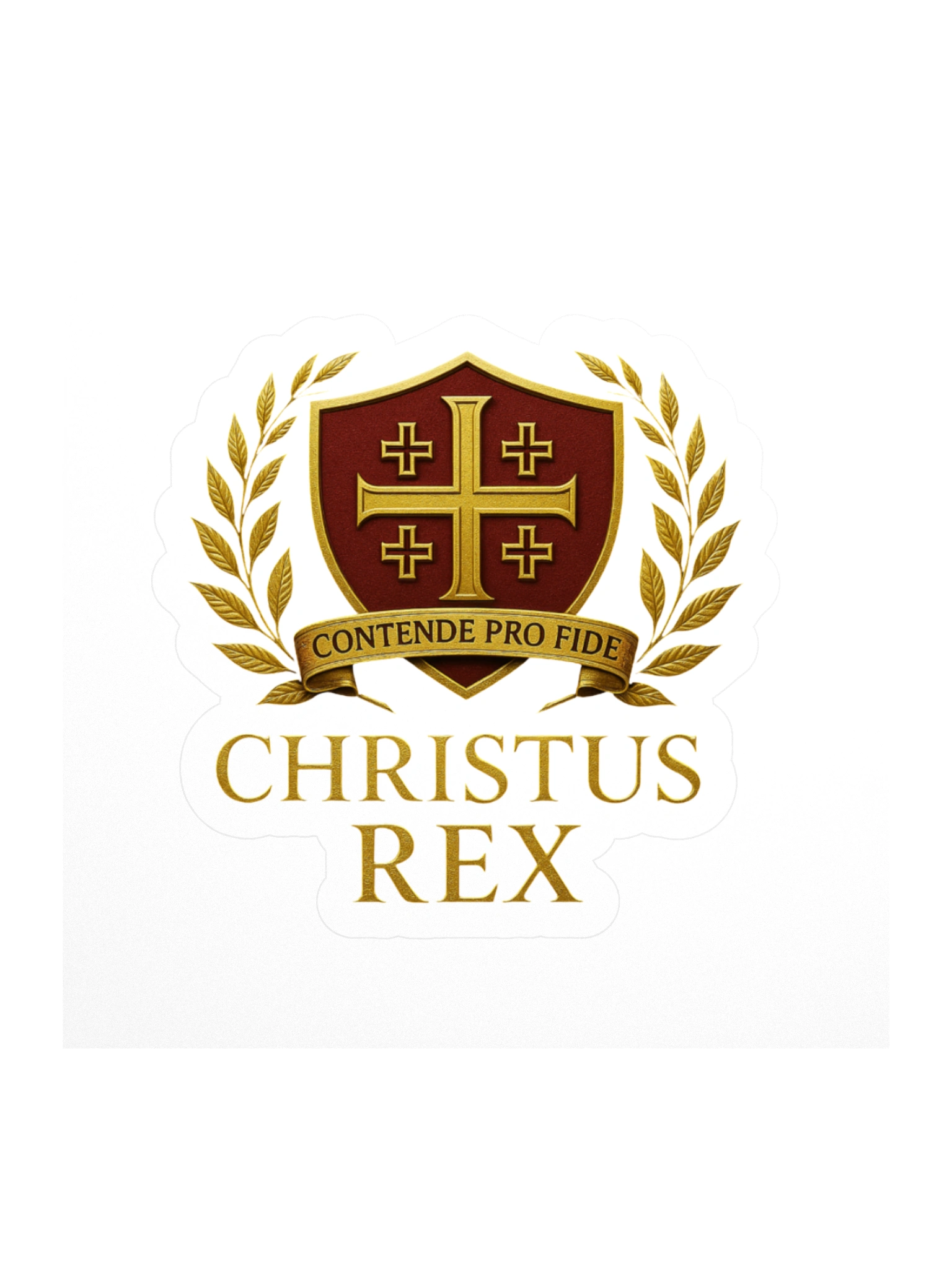 Christus Rex Shield Sticker