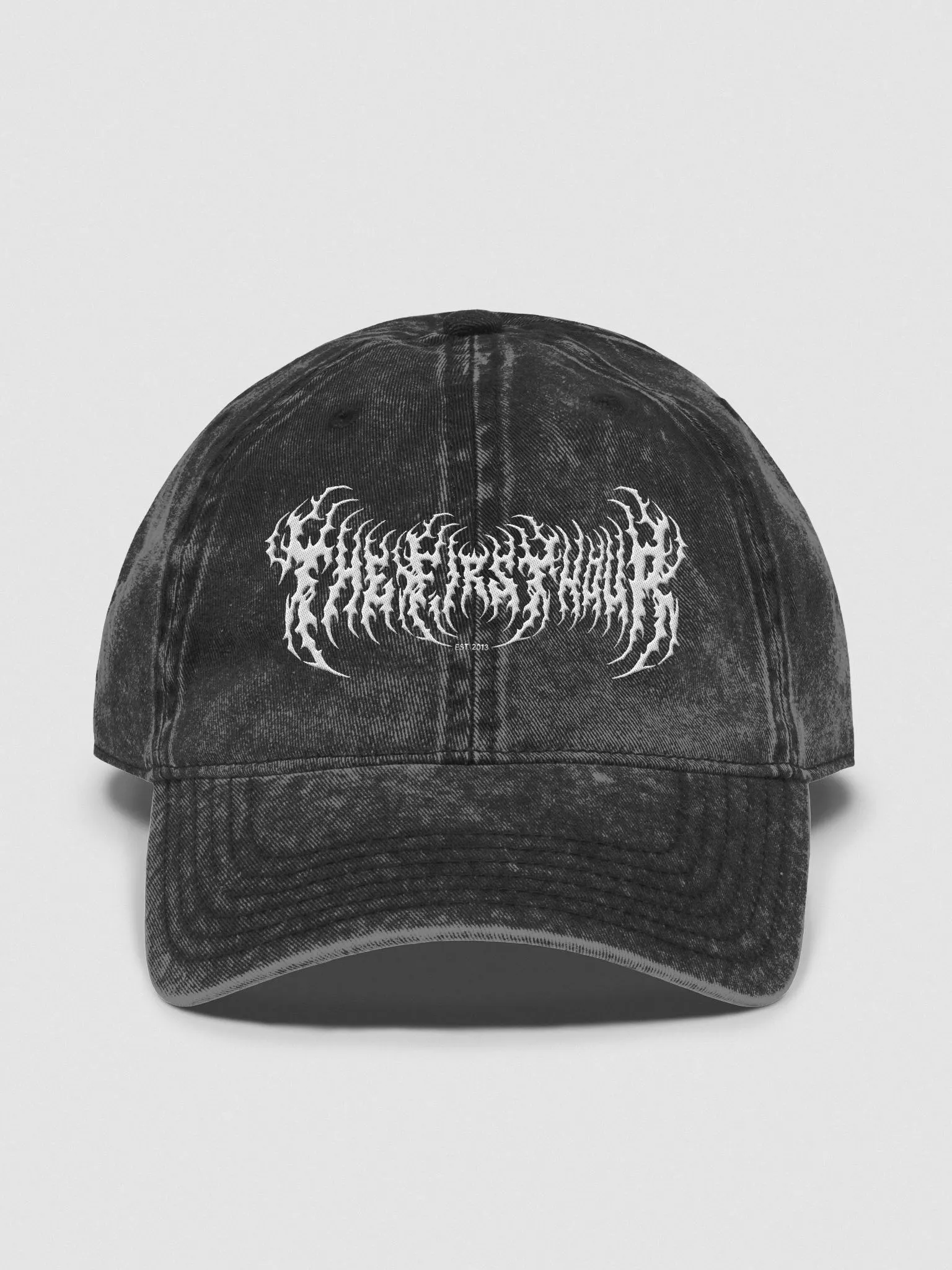 ＊韓国＊［grunden］VINTAGE BOX LABEL CAP WASHED BLACK GRUNDEN 글런든 VINTAGE BOX LABEL CAP (WASHED BLACK)