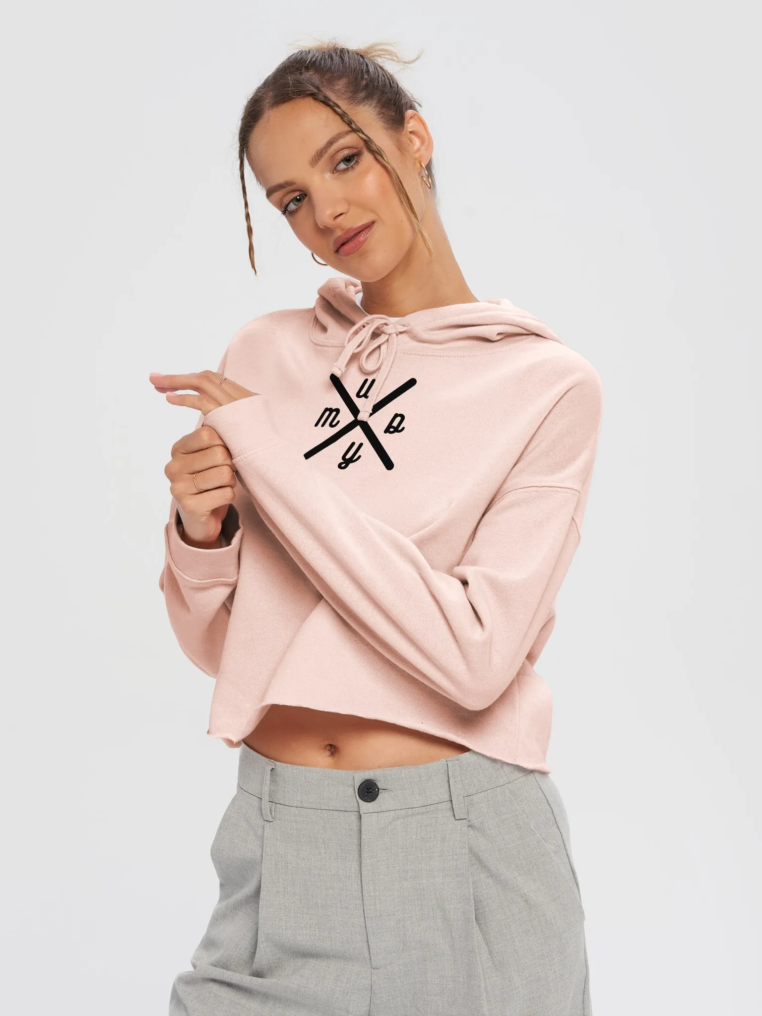 WDYM Cross Women's Crop Hoodie | ConnorRiley