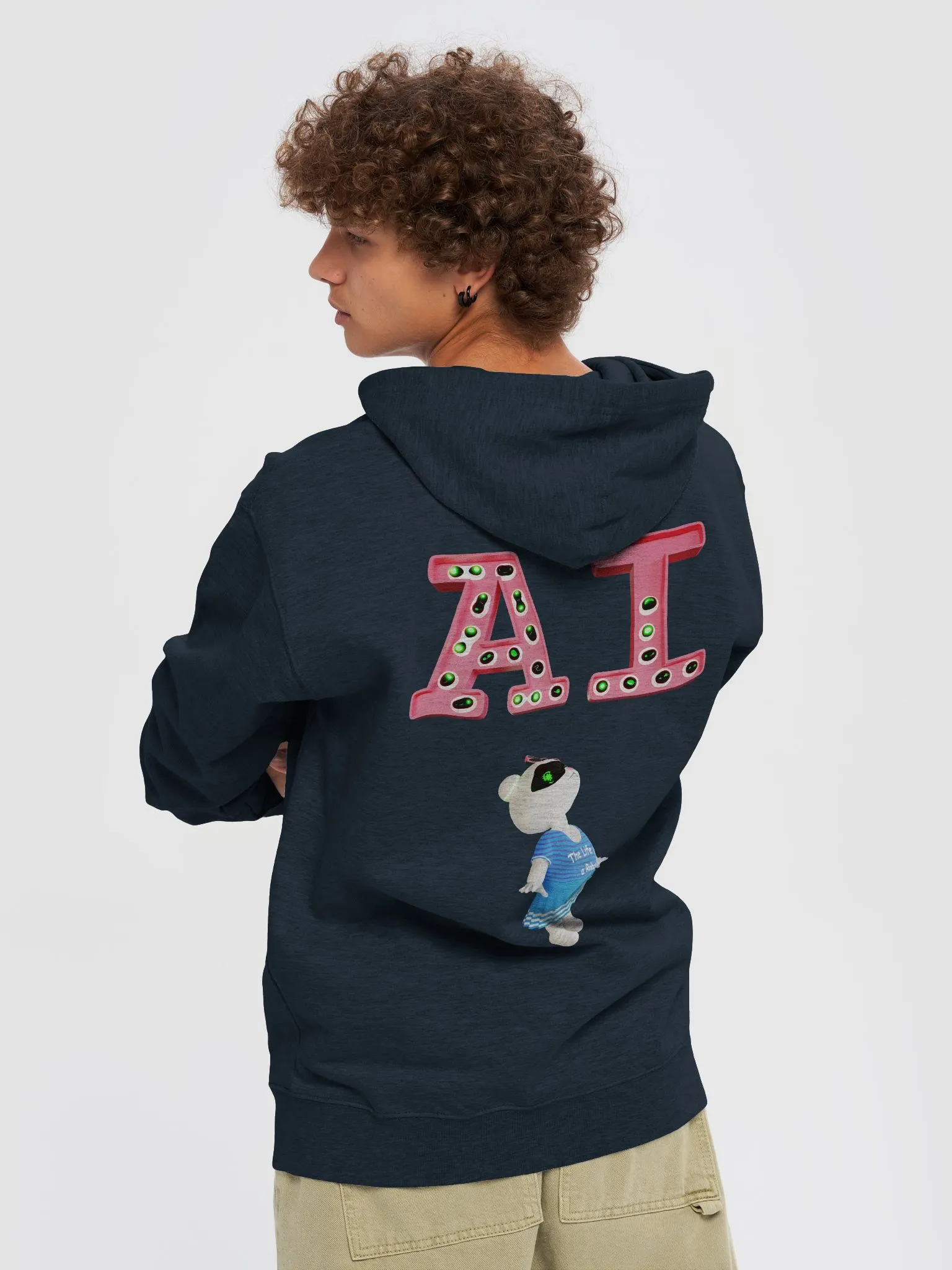 ★韓国の人気★【IAB Studio】★Pigment Hoodie  Blu.e★ I Am AI (zip up hoodie) | LIFE 2030 and Beyond