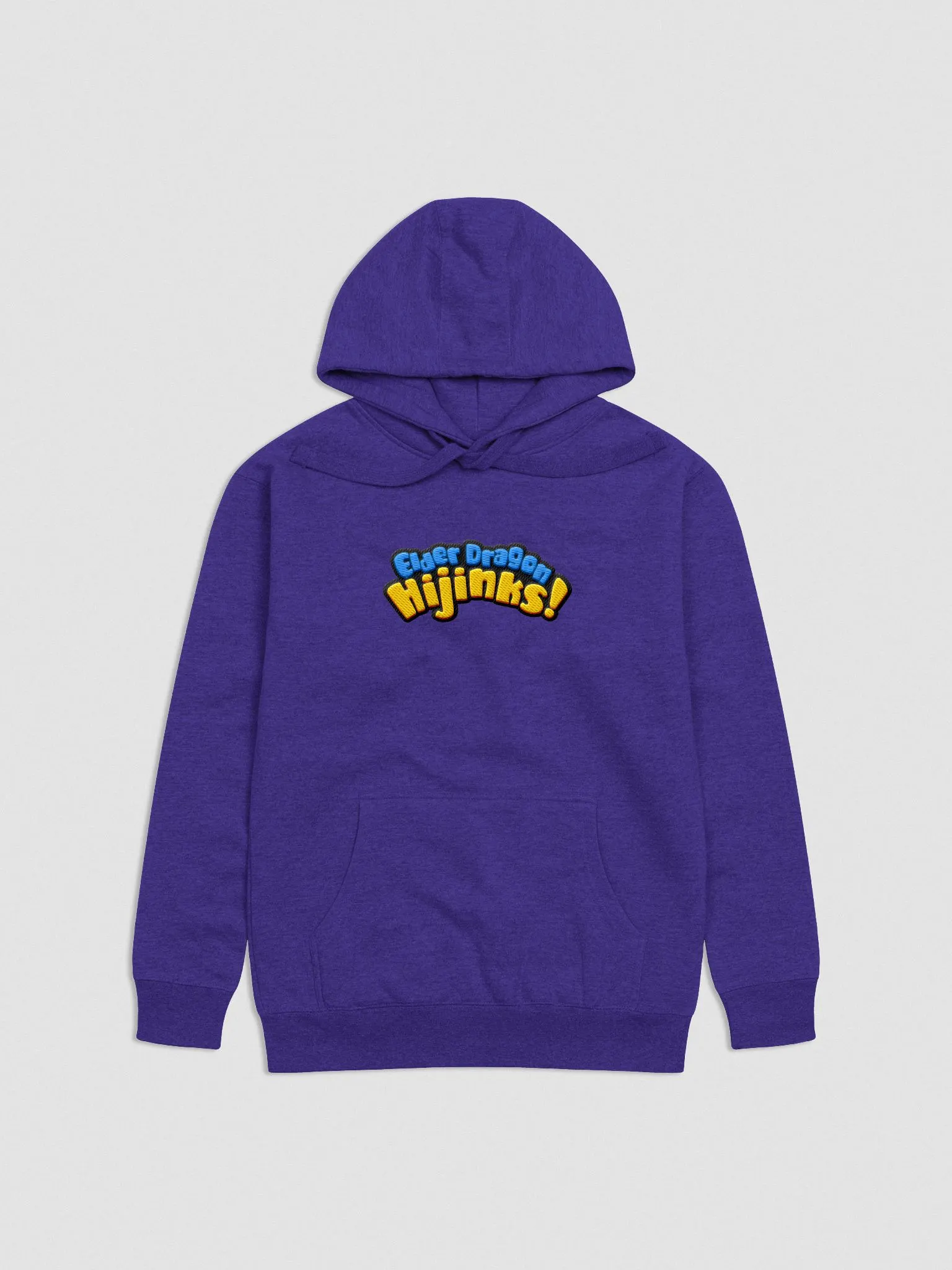 【BAON】[unisex] Dokiri Lettering Brushed Hoodie Embroidered Unisex Hoodie | Elder Dragon Hijinks!