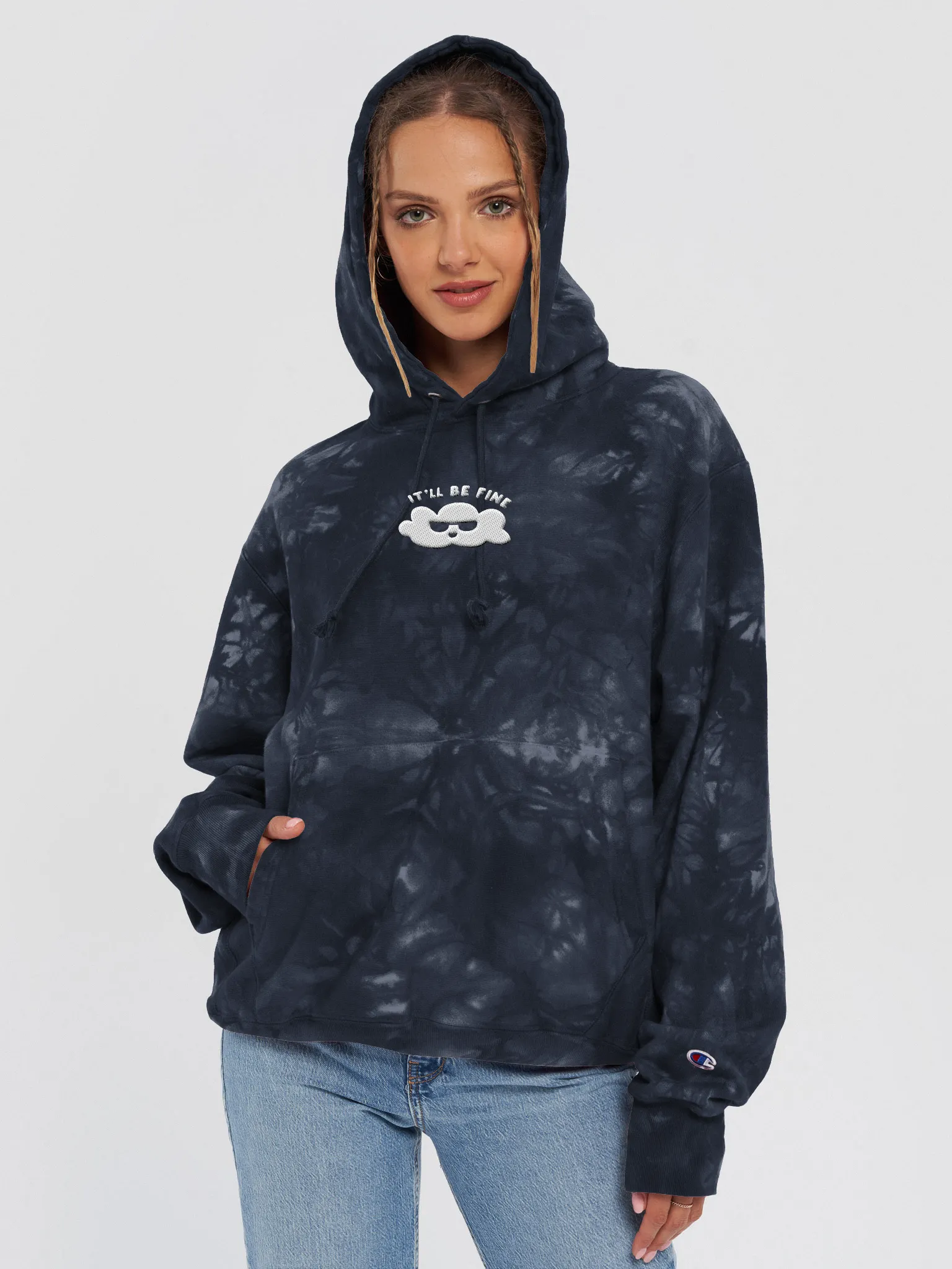 It'll Be Fine Tie Dye Hoodie (embroidered) | Shop Evan & Katelyn