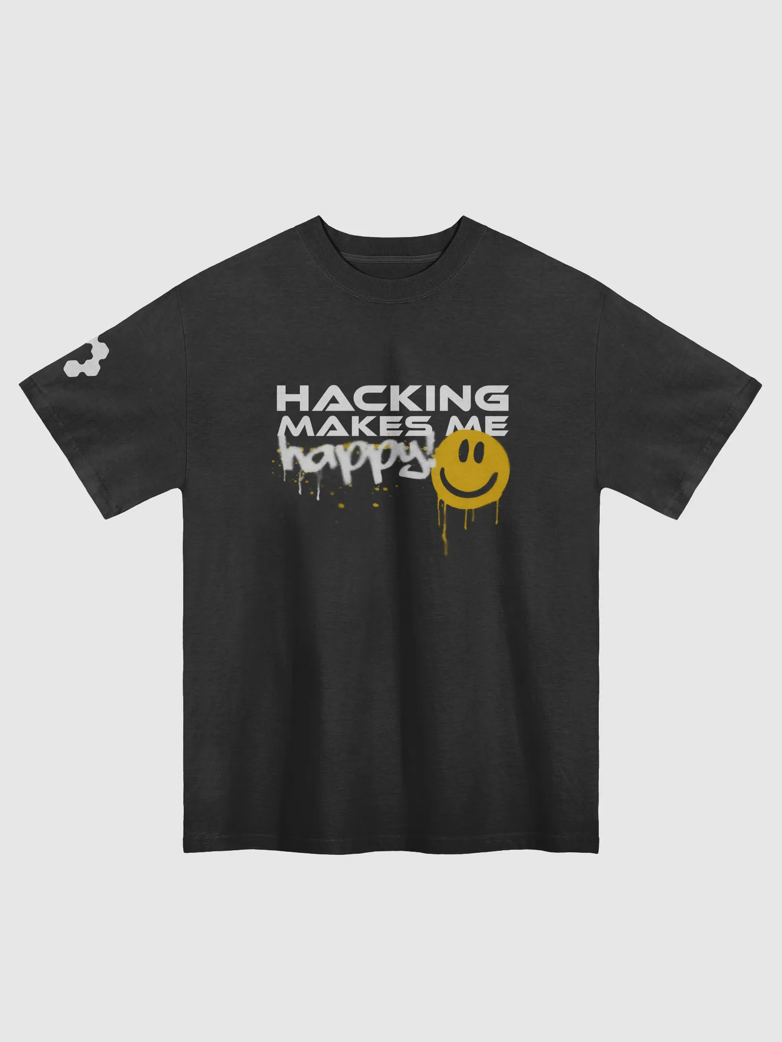 Hacking Makes Me Happy! T-Shirt (Yellow)