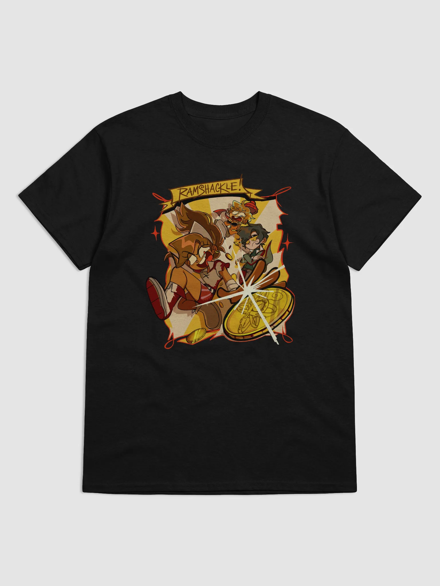 Ramshackle Trio Coinfall T-Shirt | Zeddyzi