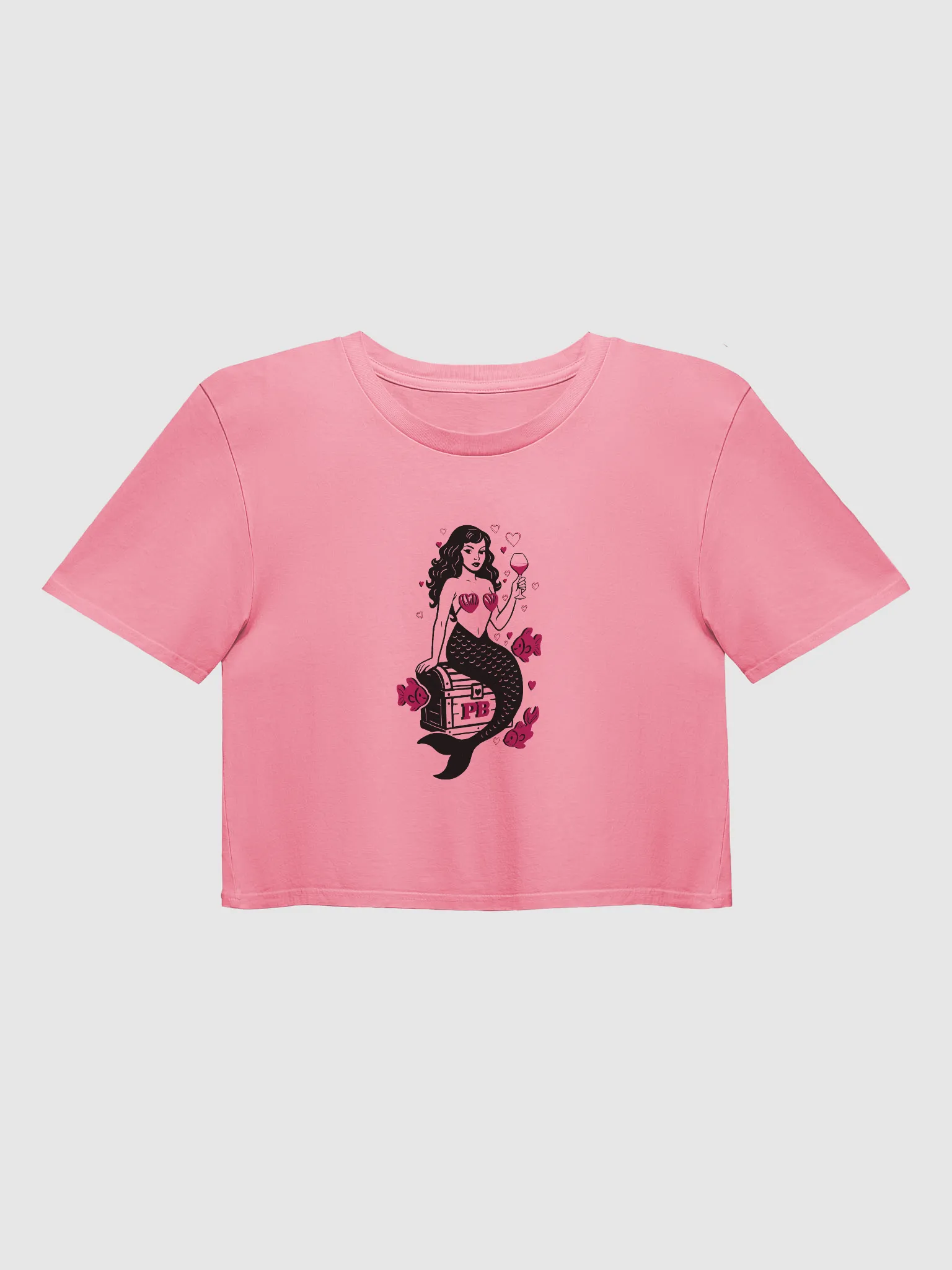 Magenta Mermaid Cropped T-Shirt (3 Colors) | PickyBoys