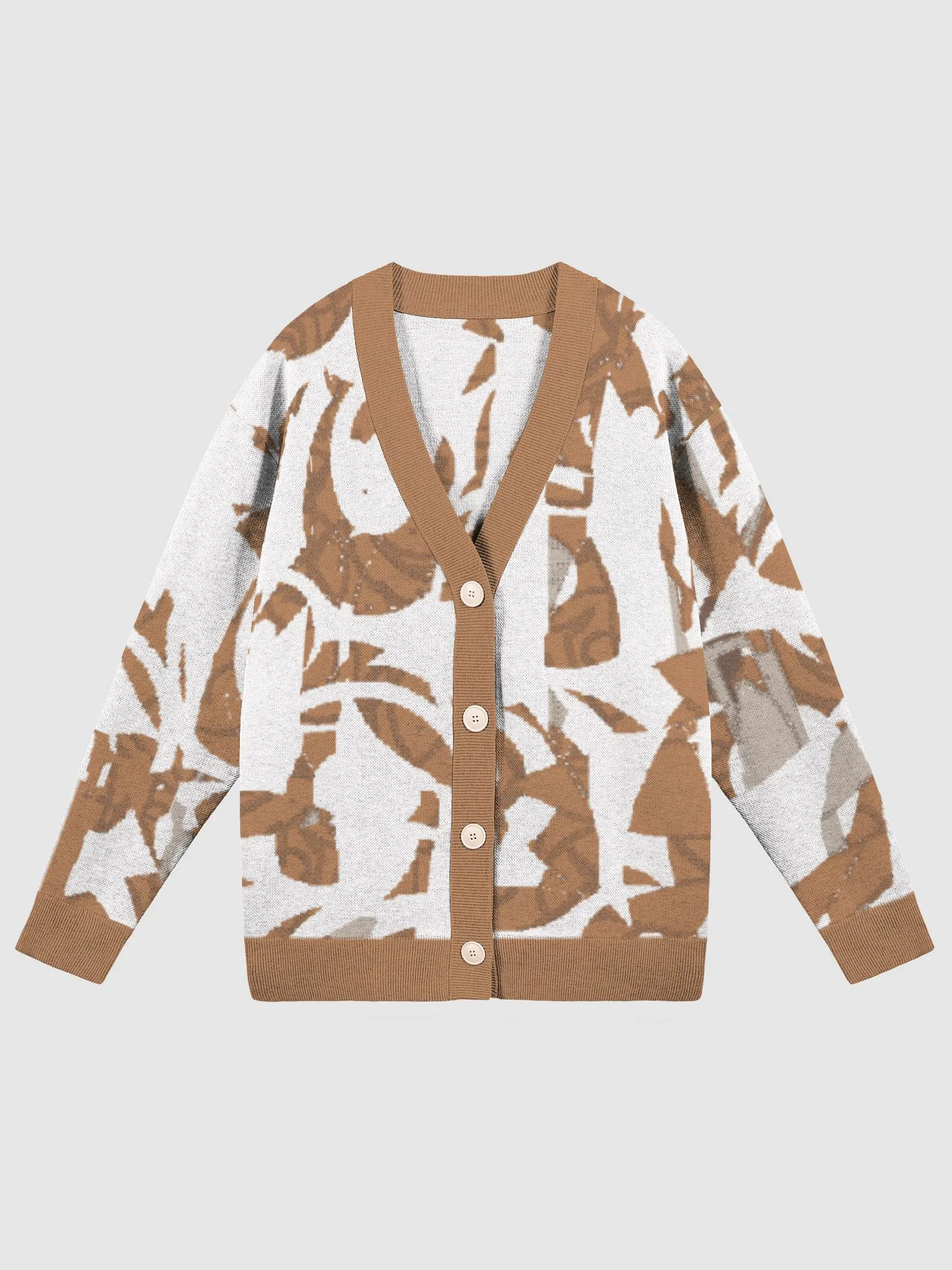 トップス Bamboo Basket Pattern Knitted Cardigan Bamboo Basket Pattern Knitted Cardigan