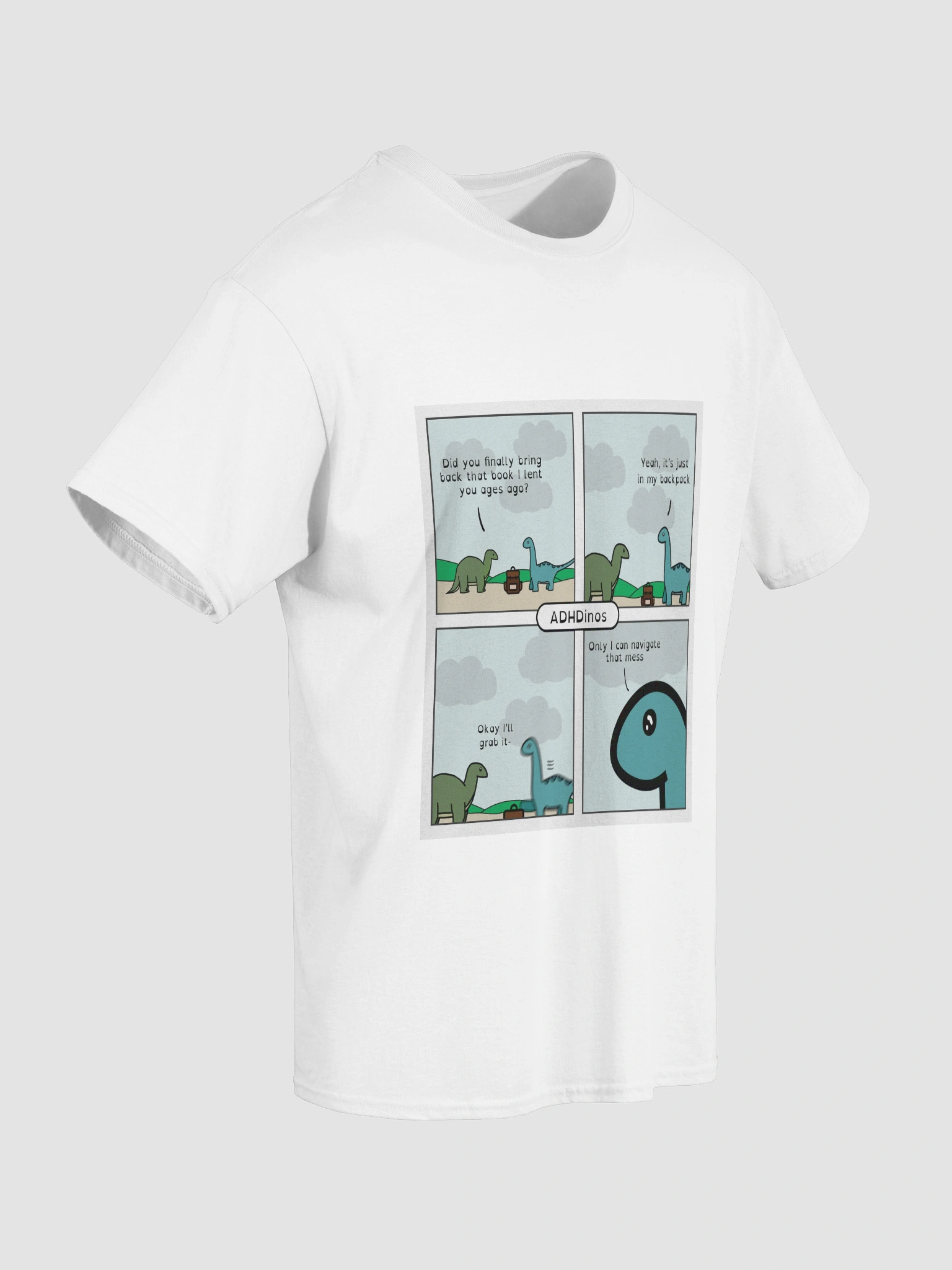 Comic #4 T-shirt | ADHDinos
