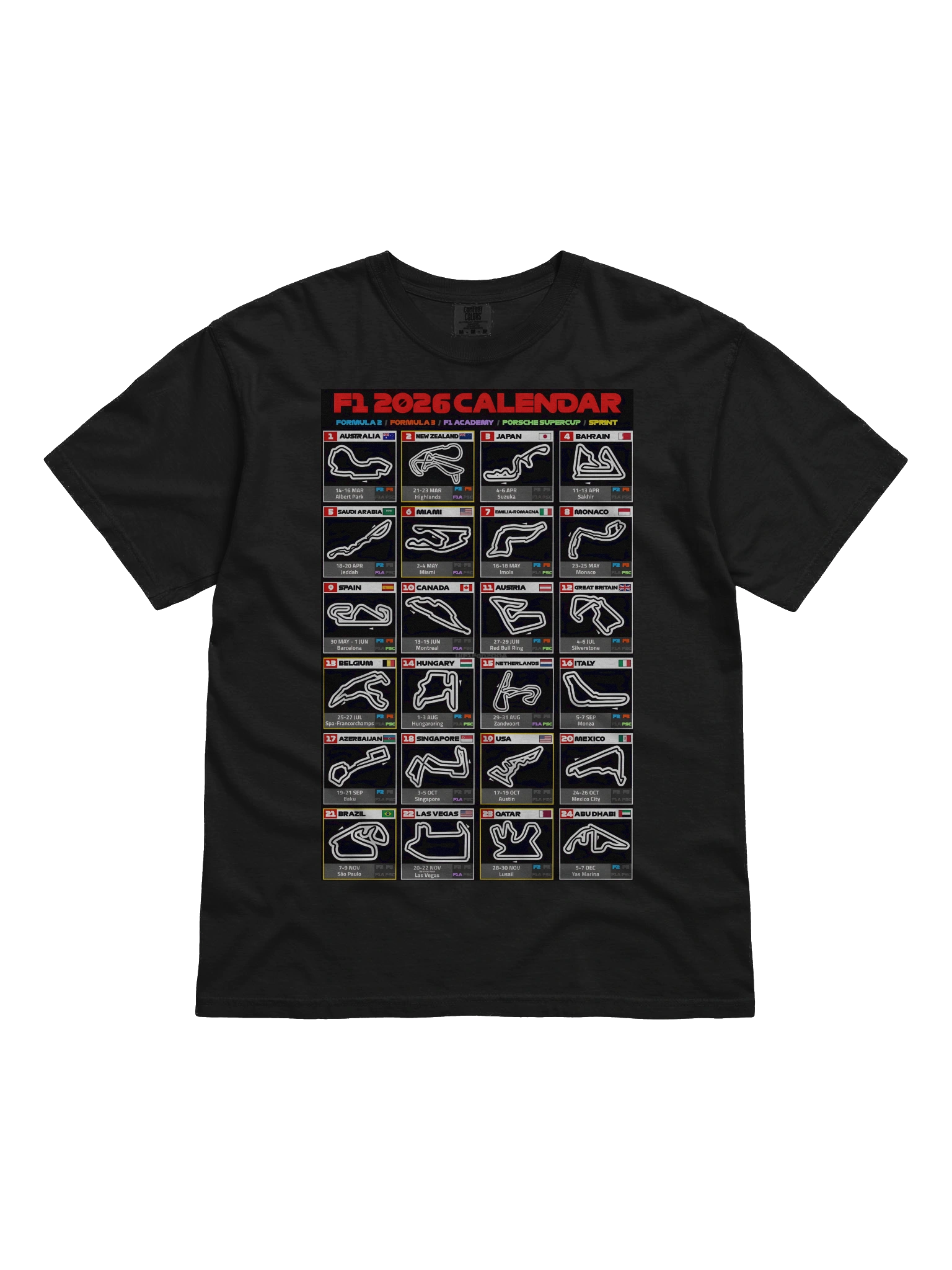 2026 Race Calendar Tee