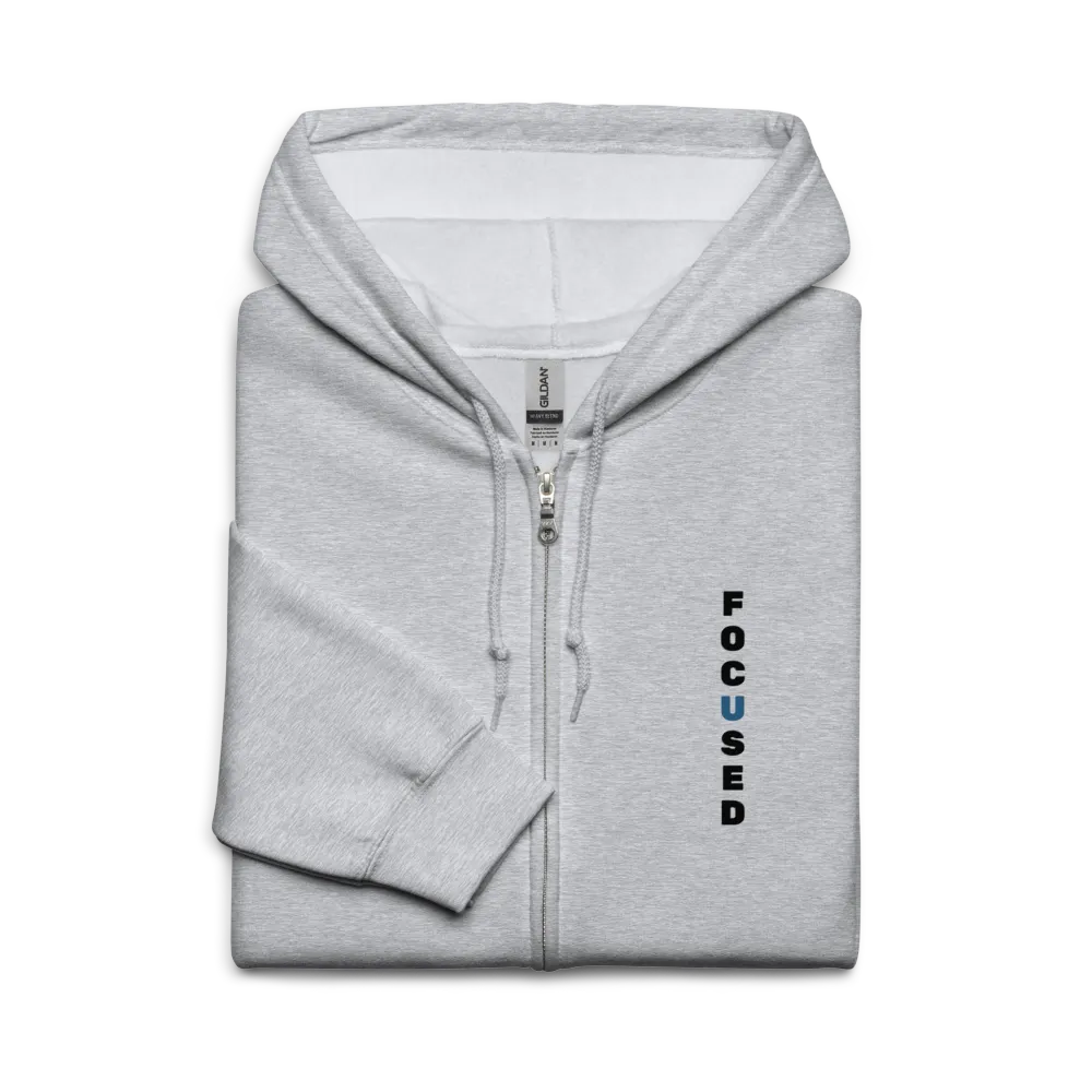 FOCUSED Zip Hoodie (Grey) | HicksNewMedia Merch