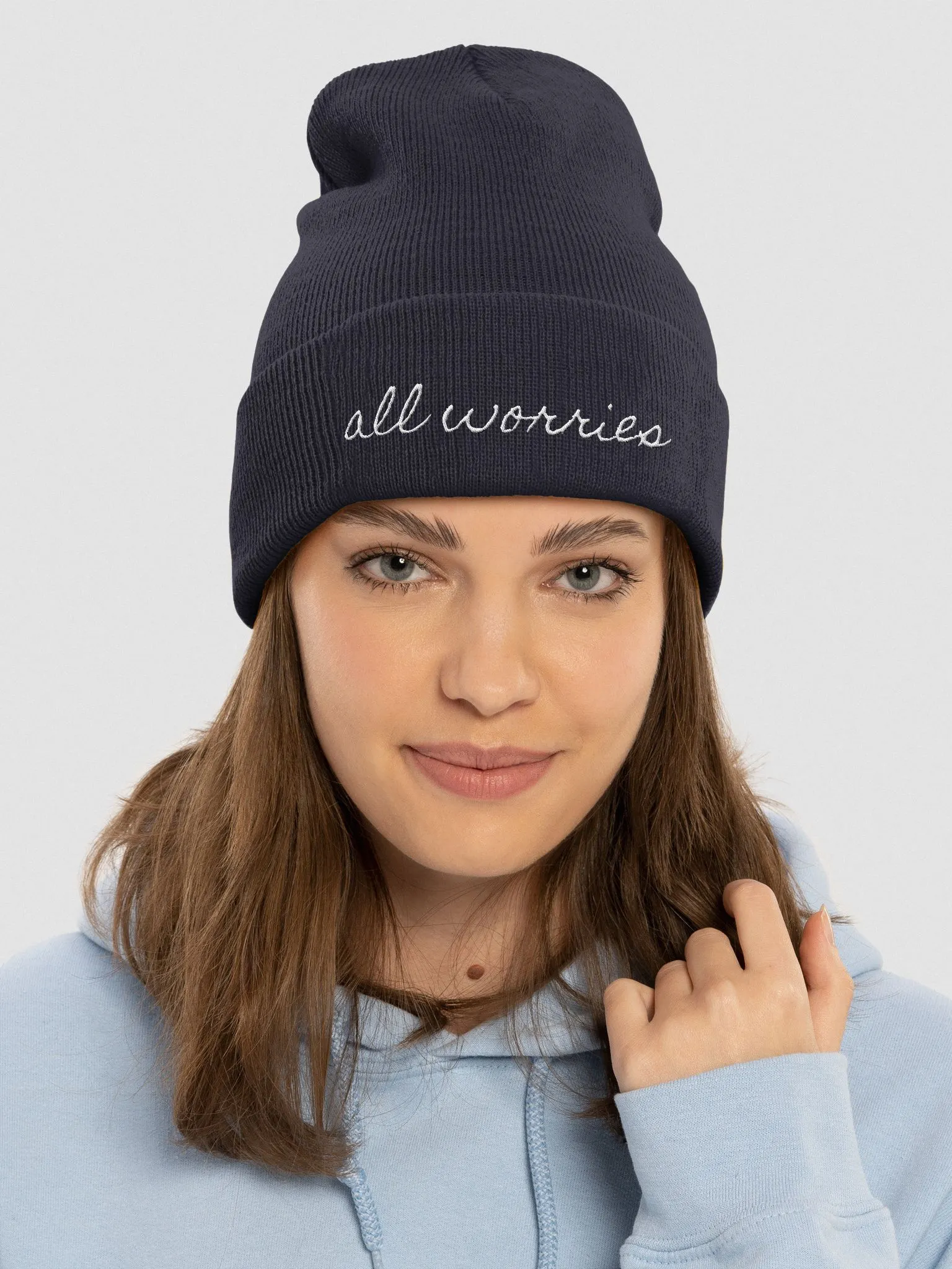 everyone beanie navy おまけ付き All Worries Beanie | Rosey Rebecca Shop