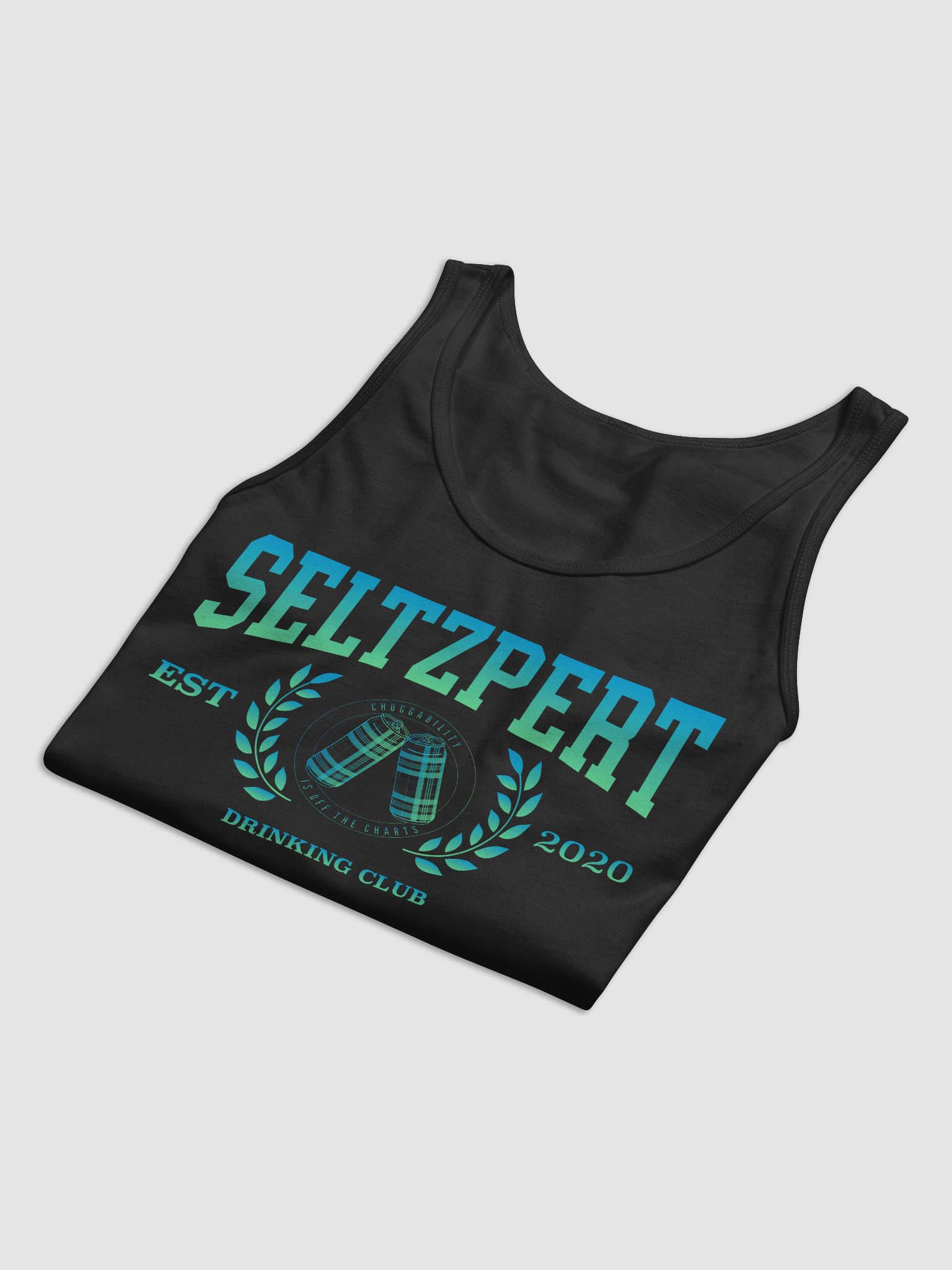 Seltzpert Drinking Club Blue Lagoon Unisex Black Tank Top