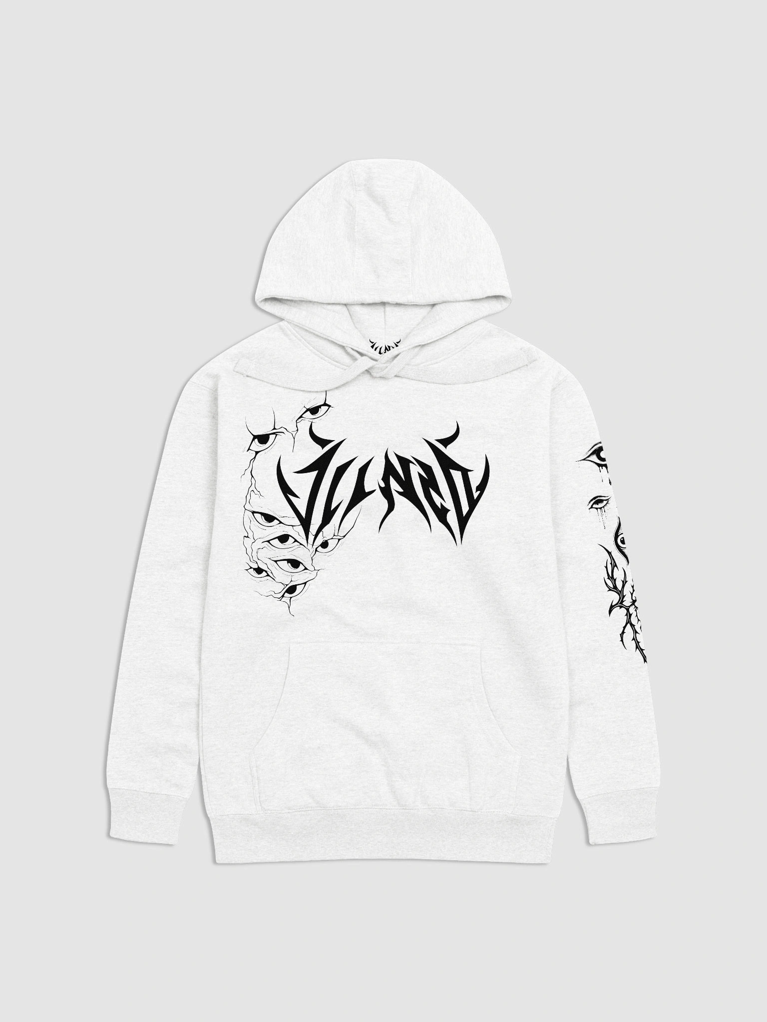 White Jiinzo Logo (Print) Hoodie | Jiinzo