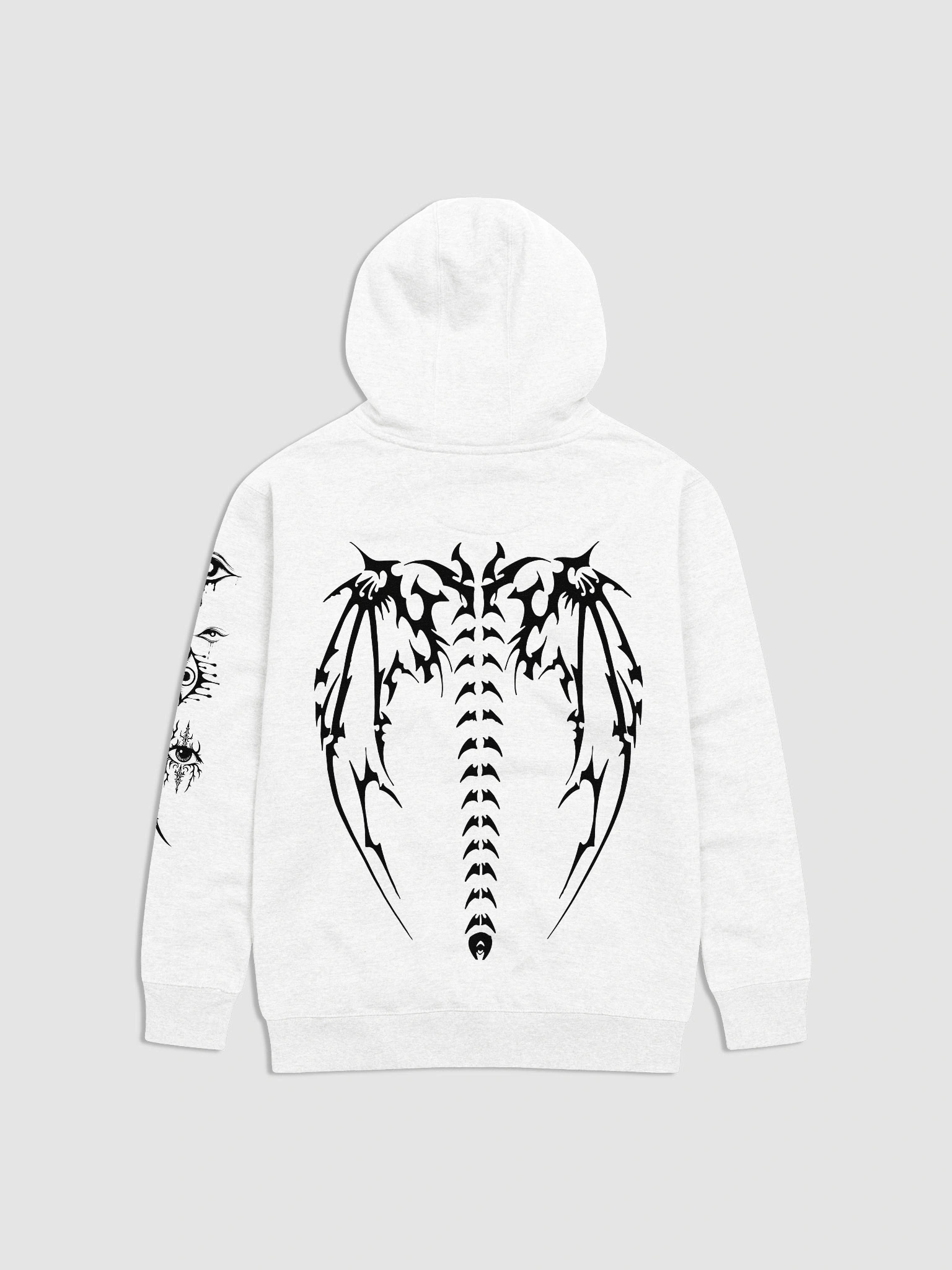 ◇ILLIGO◇ Cutout shirring hoodie white HaiZi XiHuan Men'S Black And White Hoodie Kirin Embroidered