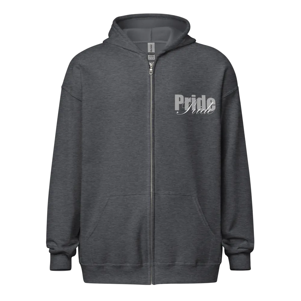 Crystal Pride Heart Zip-Up Hoodie | DaniMarieAUC