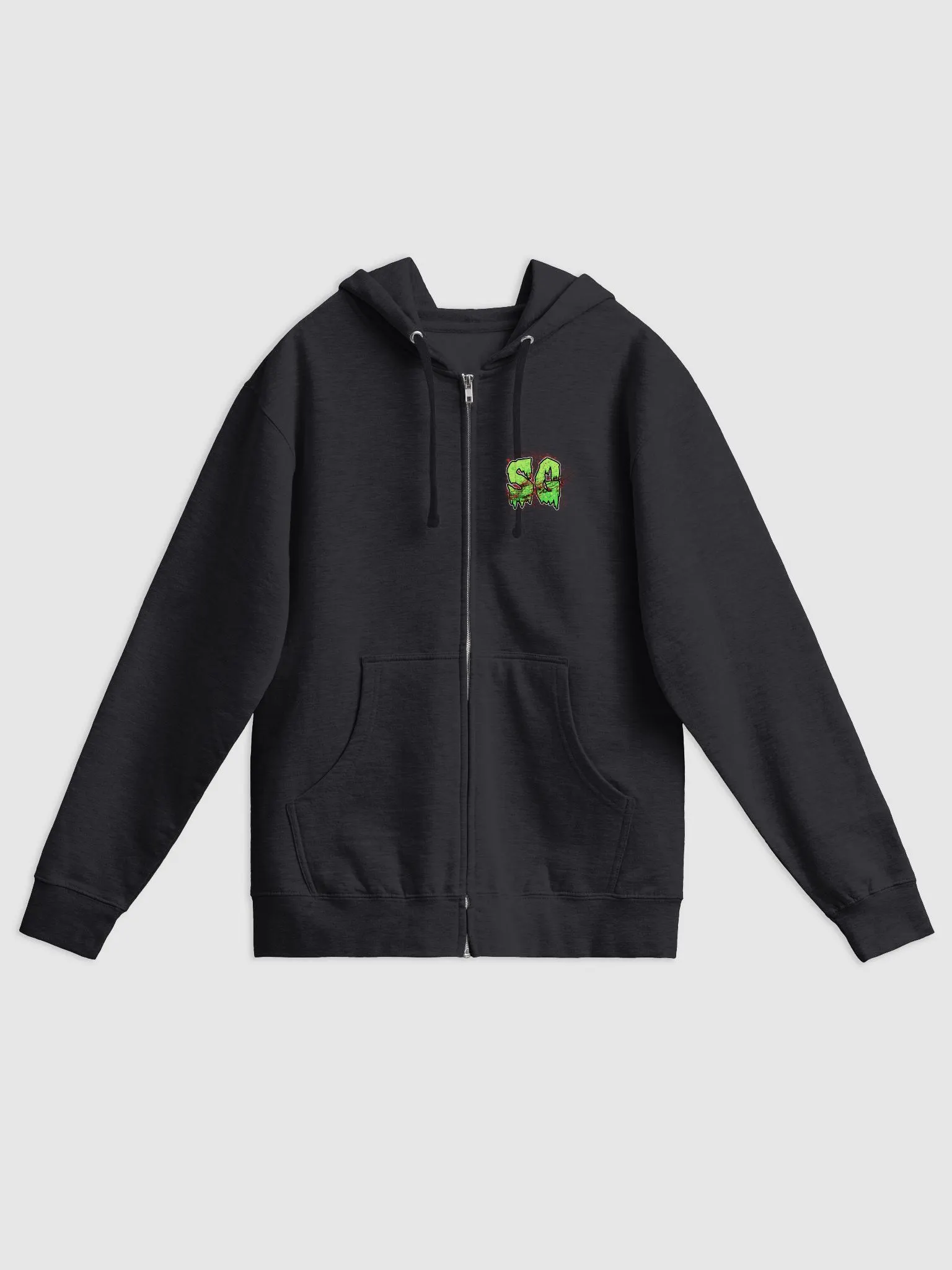 Down With My Demons Zip Up Hoodie | Green