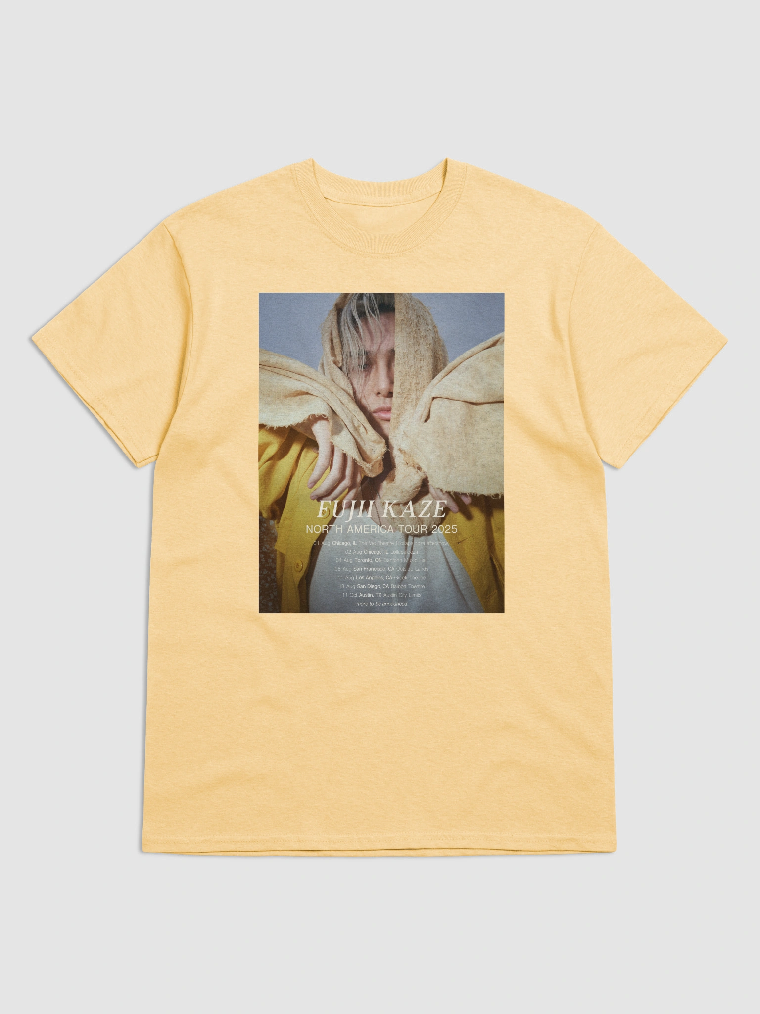 FujiiiKaze NORTH AMERICA TOUR 2025 Tシャツ Fujii Kaze Europe And North America Tour 2025 T-shirt