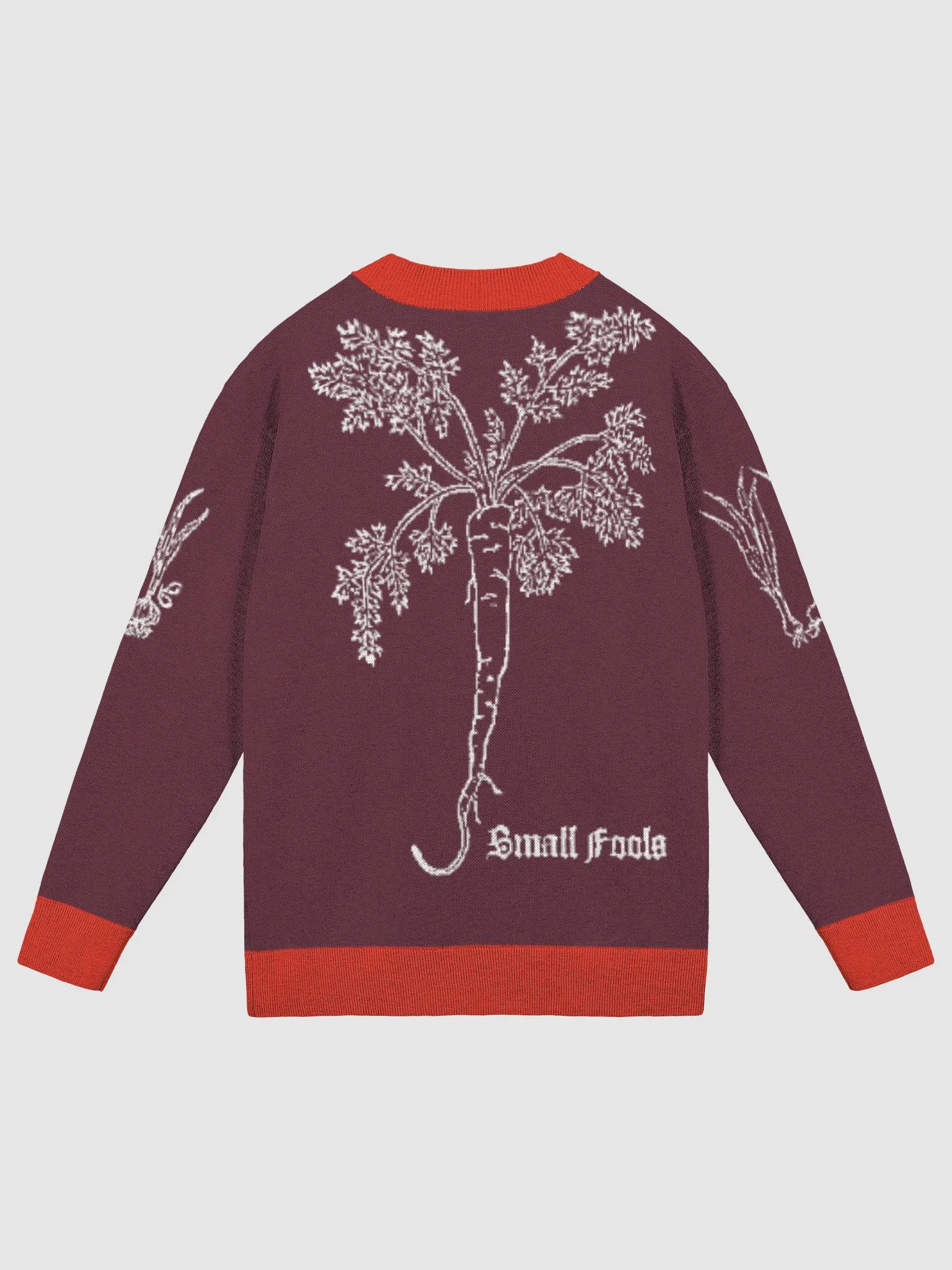 16th Century Herbology Treatise Cardigan - Wine | SmallFools