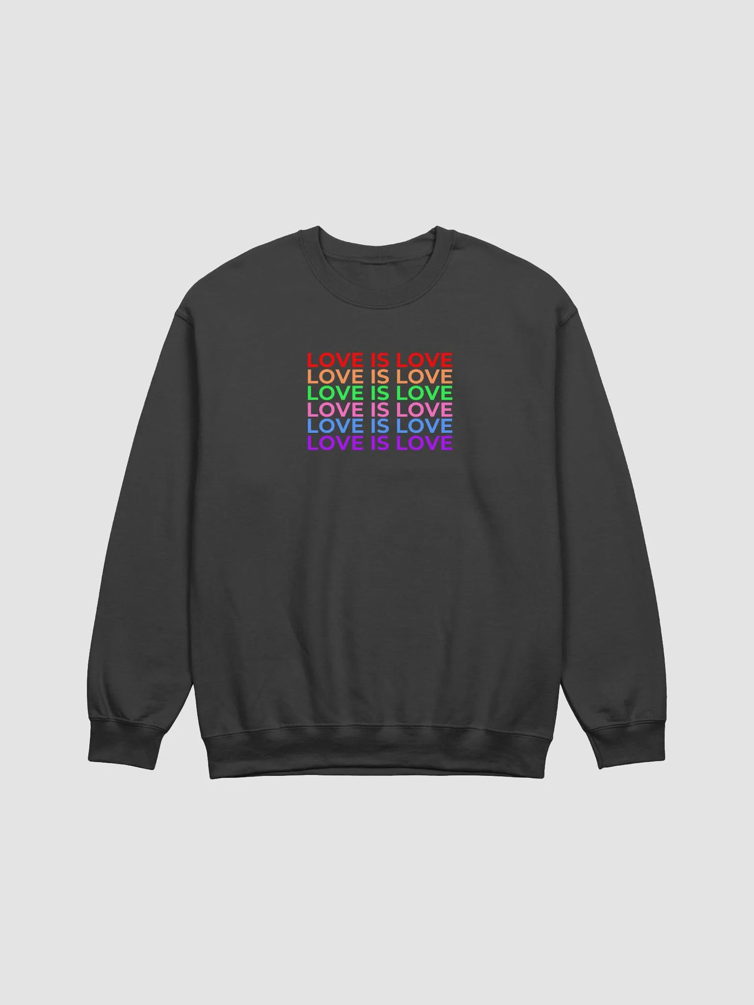 Rainbow Love Is Love Sweatshirt | Blast Cube Shop
