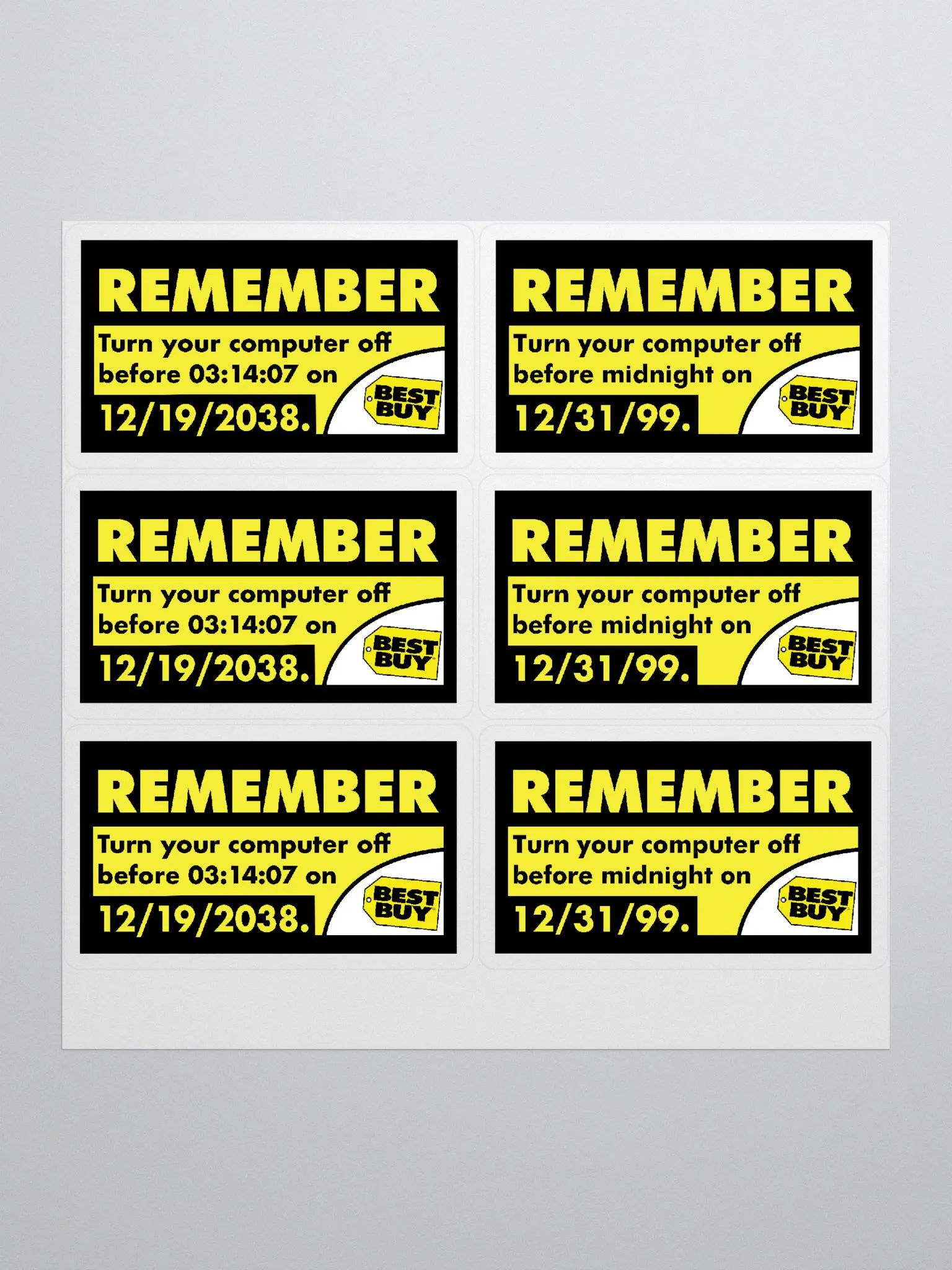 Y2K / Y2K38 Best Buy Parody Stickers | Jonah Aragon