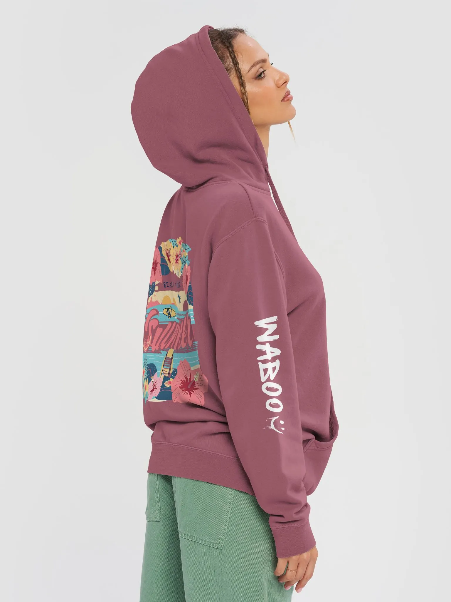 送料関税込 【LCE】 Vintage Wash Printed Hoodie & Pants Set Custom-Printed-Unisex-Full-