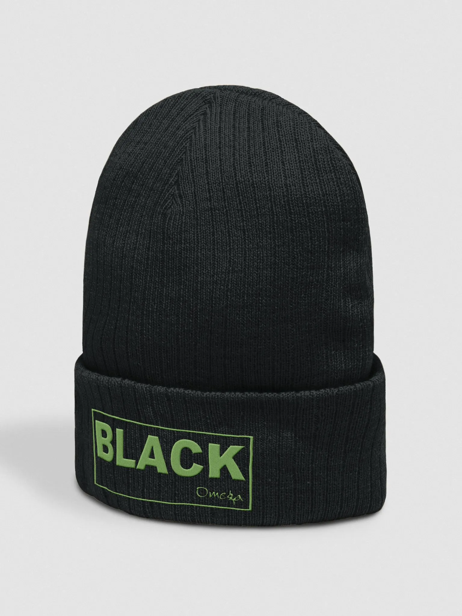 Black By Omega - Green | Ribbed Knit Beanie | PYX Inc.