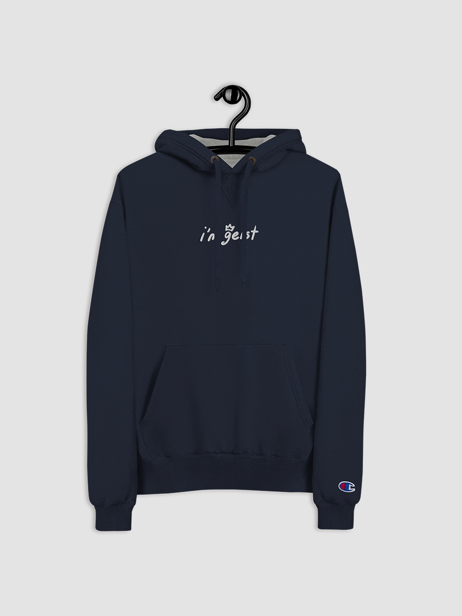 I m Geist Embroidered Champion Hoodie