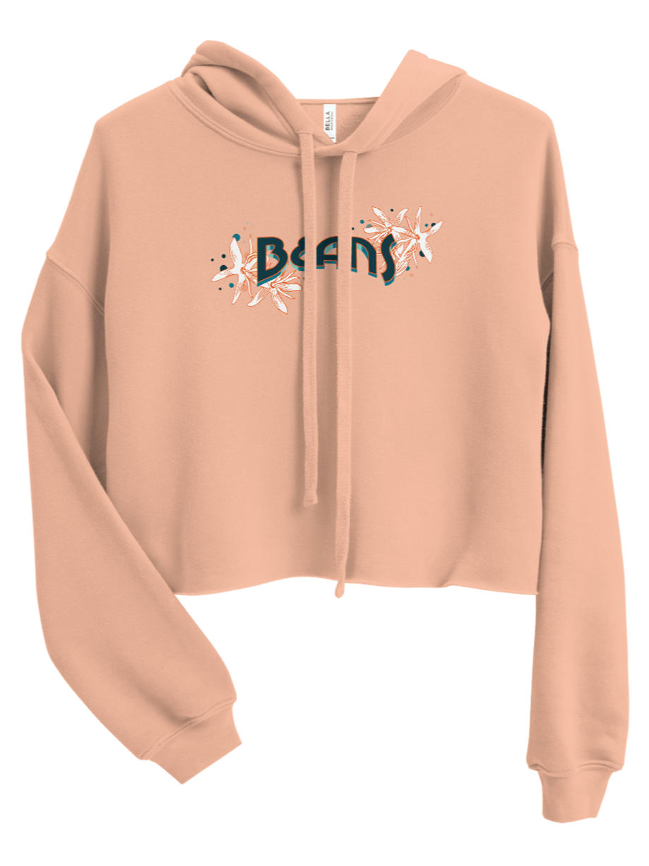 Beans Cropped Hoodie Drinks Coffee Merch Shop