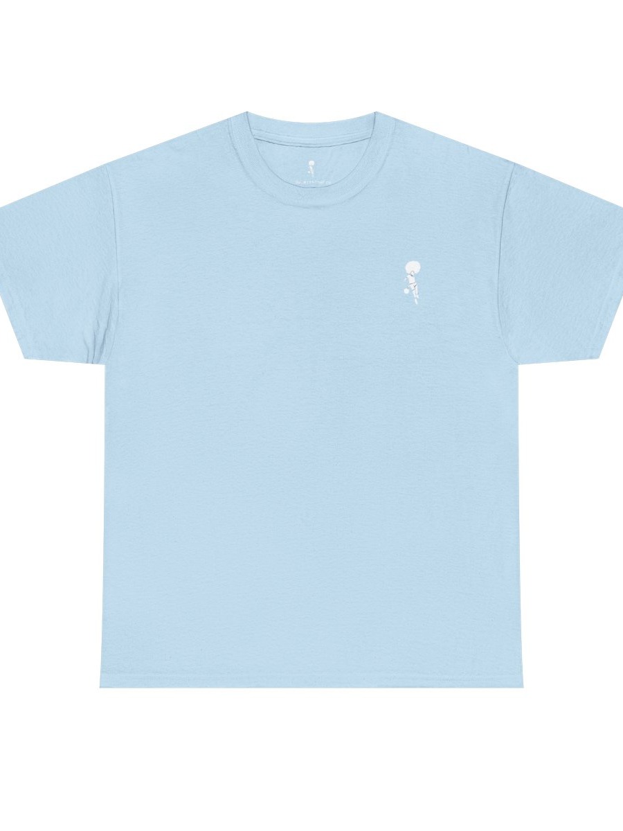 Mo_WithTheFro light blue T-shirt white logo, cotton