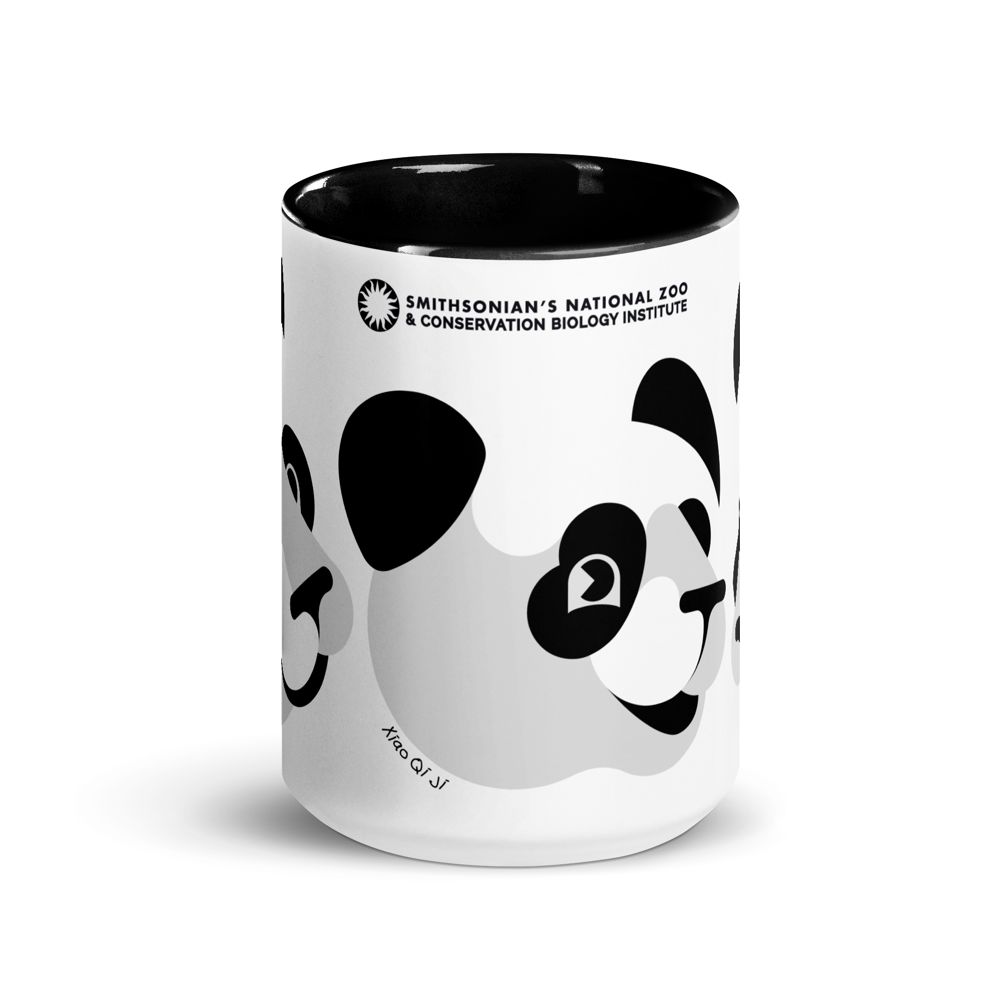 Mother and Baby Pandas with Genuine Fur and Smithsonian Panda Mug Cup