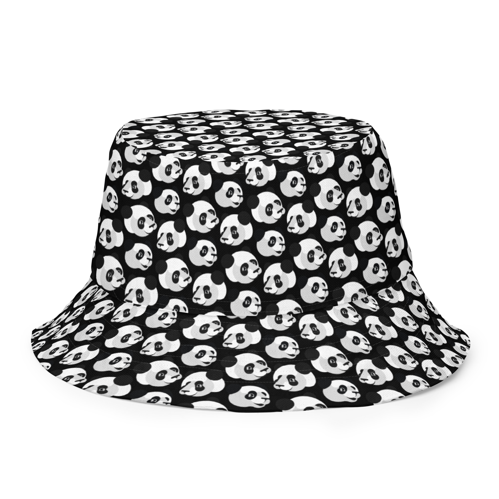 Bucket Hat Black and White Polka Dot Print