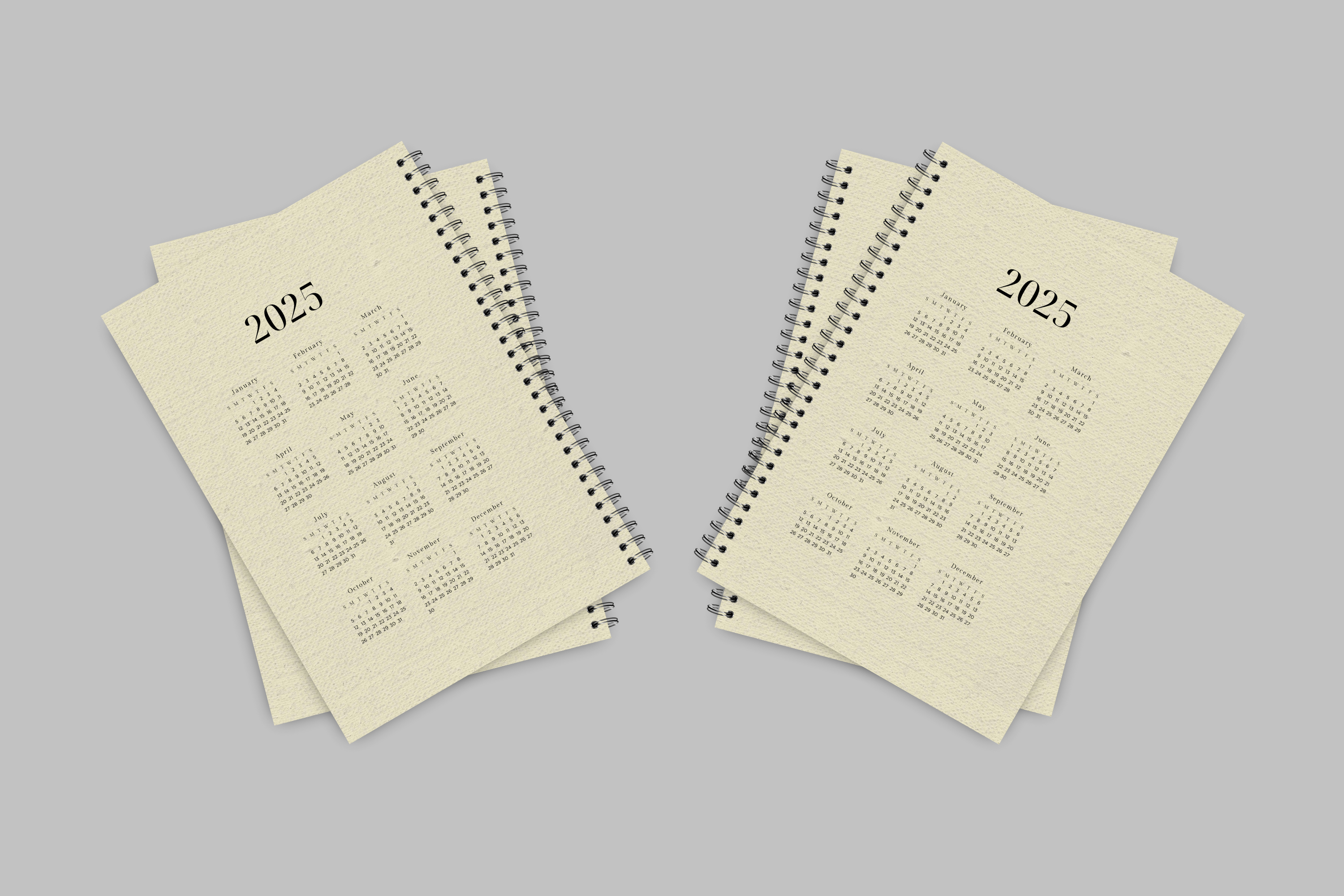 Spiral Notebook Template 2025 Calendar Canva Template Digital