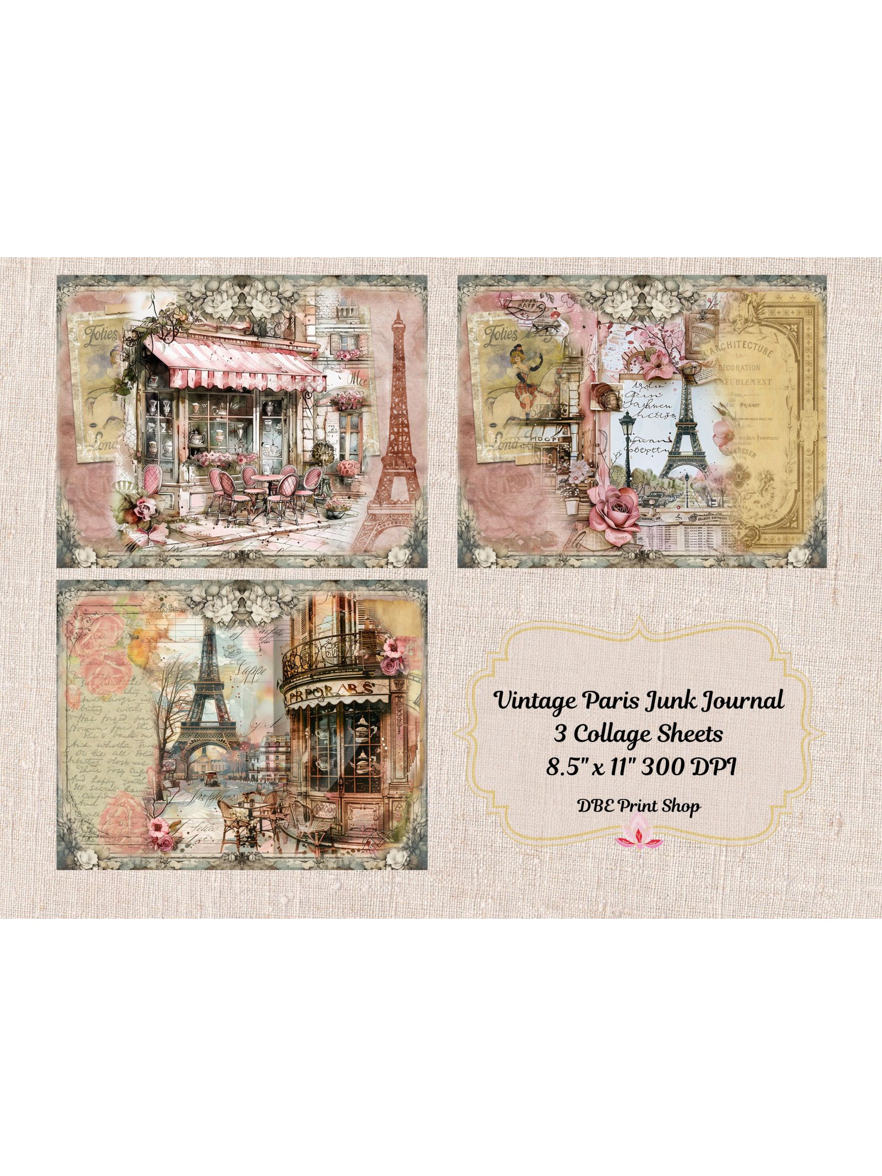 Vintage Paris Junk Journal | DBE Print Shop