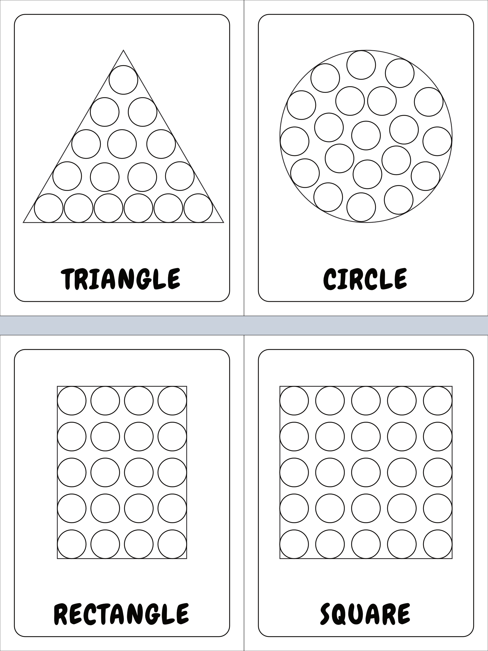 Printable Dot Marker Shapes Coloring Pages Creative Printable Designs