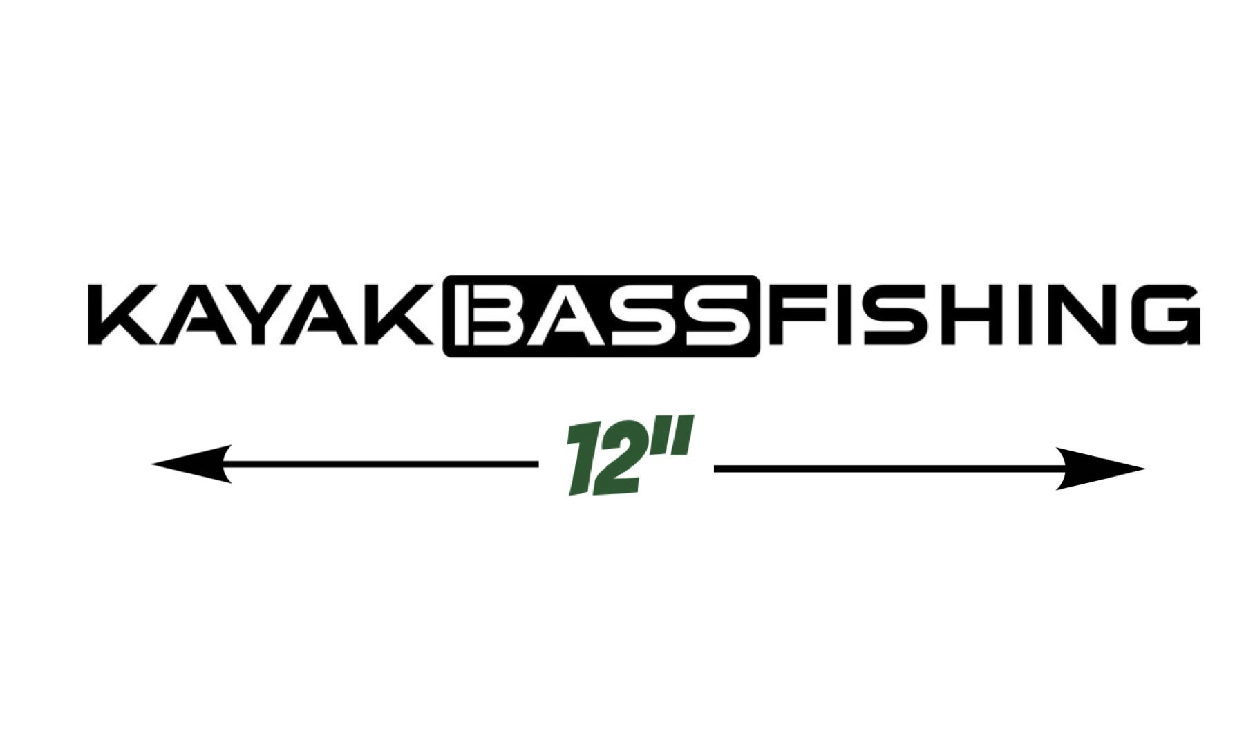 12 KayakBASSFishing Signature Logo Decal