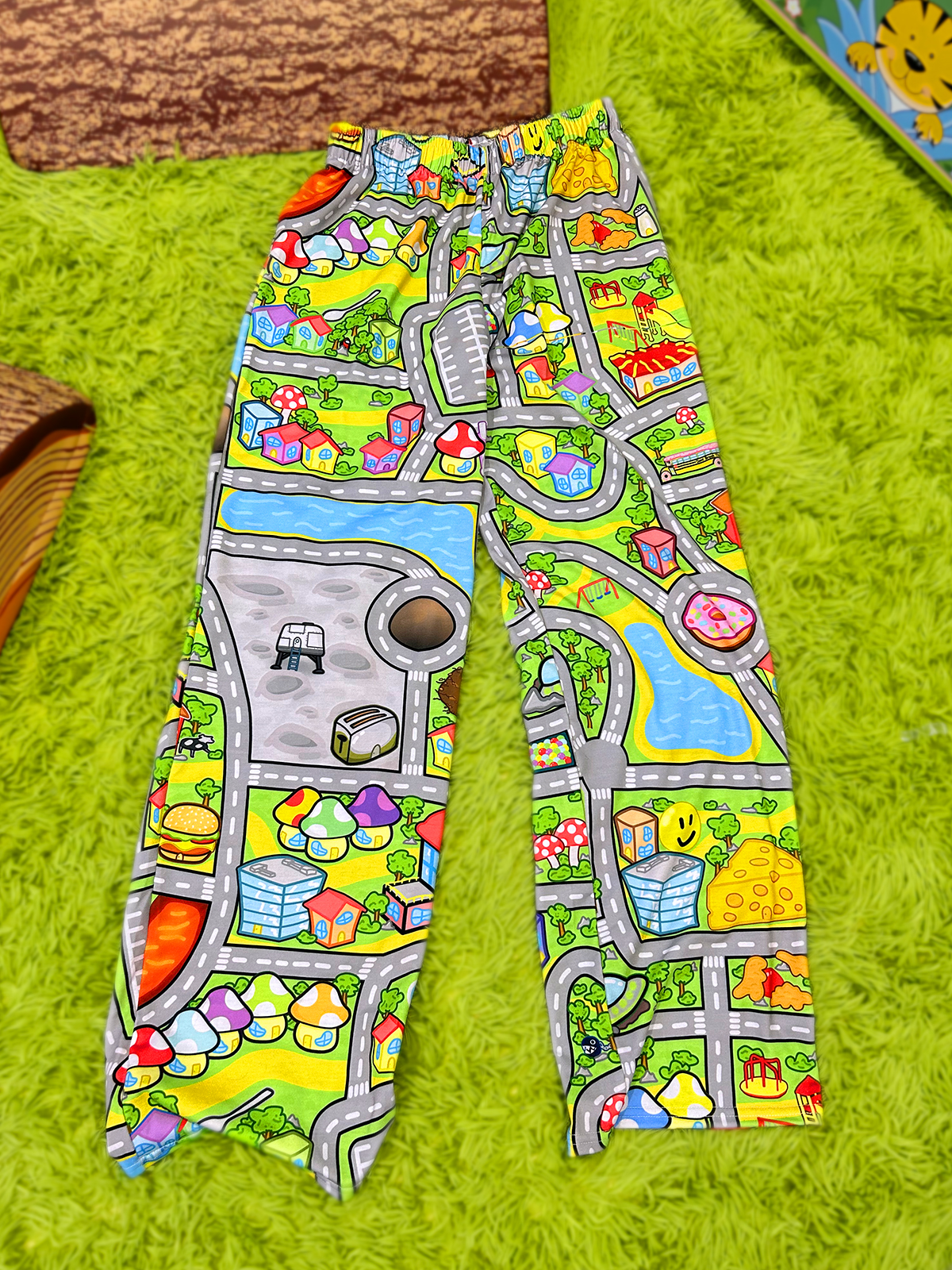 Wacky City Playmat Wide-Leg Pants | PolygonDonut