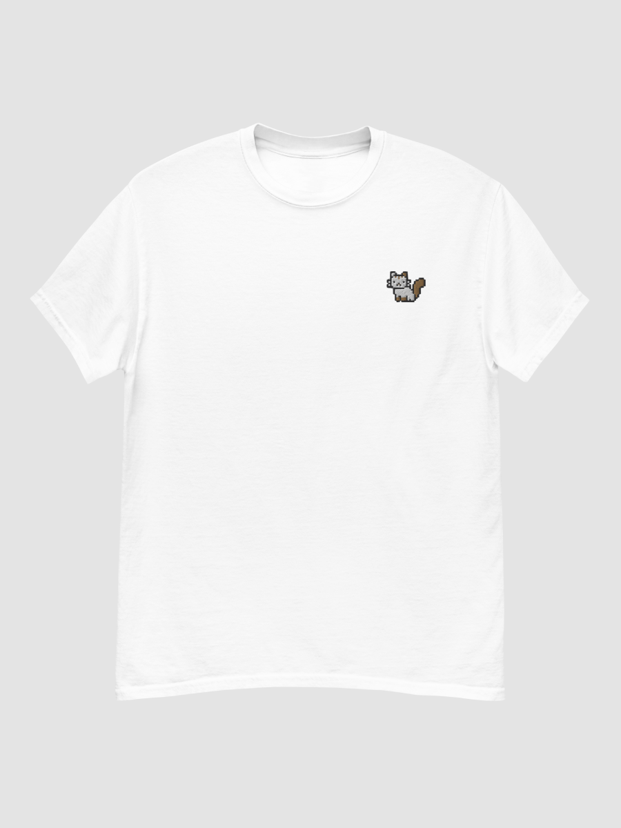 Embroidered Pixel Cat - Chipflake Heavyweight T-Shirt (Unisex