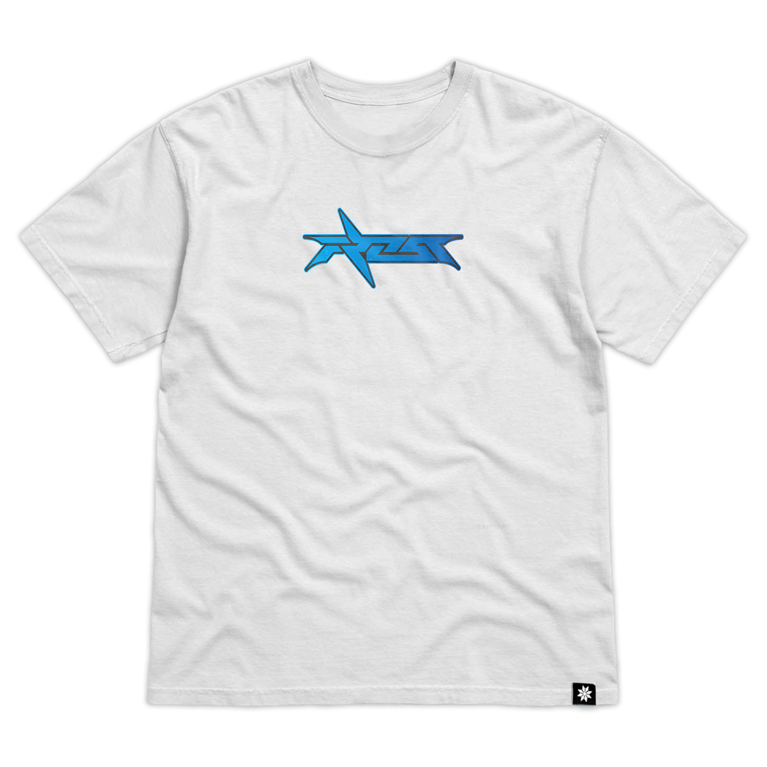 ★Bad Blue★ Ribbon Logo Tee White Zubaz 88 Men's Oversized Short Sleeve T-Shirt - NAVY/WHITE SNAKE