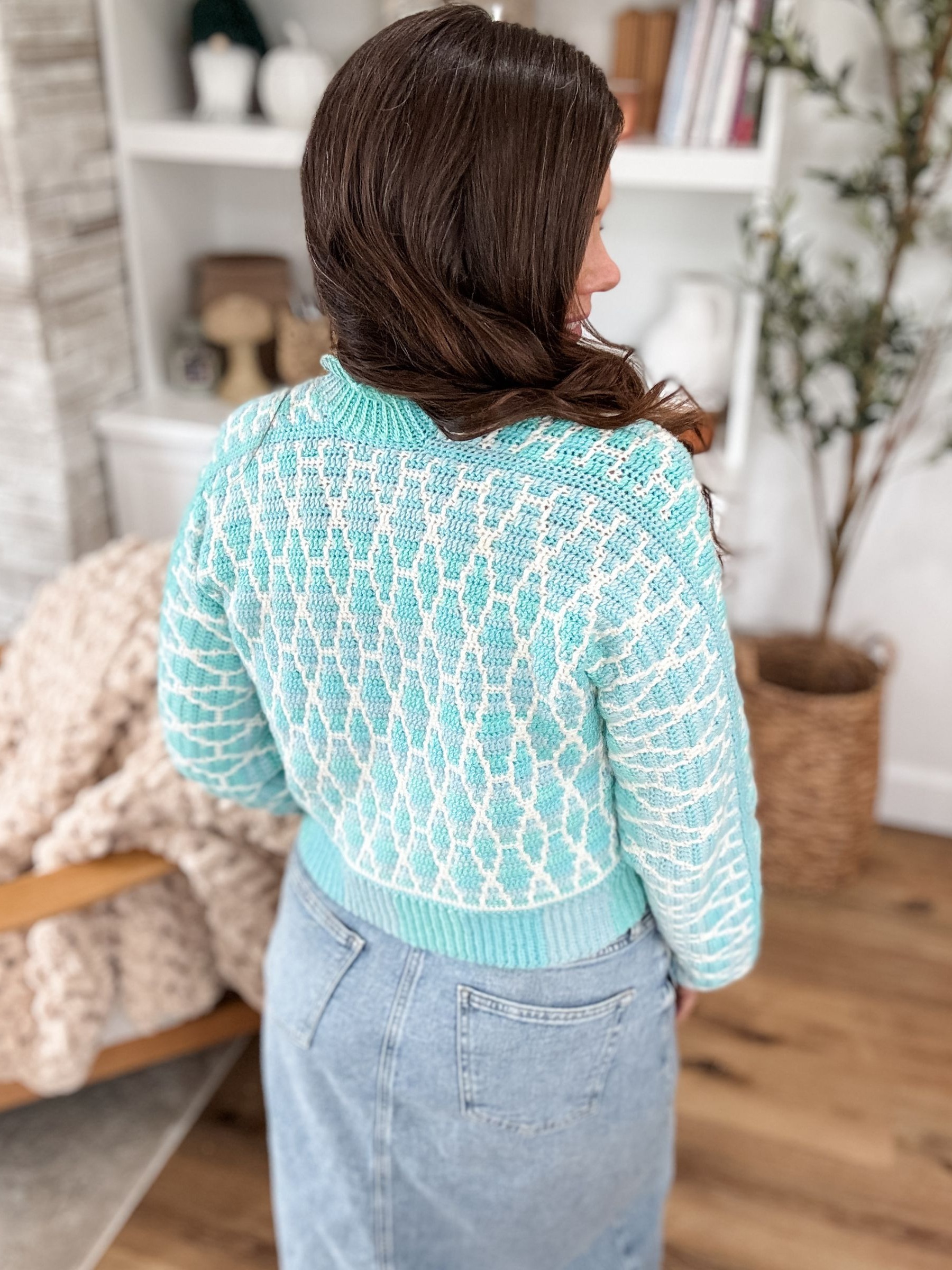 【JOICEADDED】TrianglePattern KnitCardigan Triangular Cardigan Free Knitting Pattern