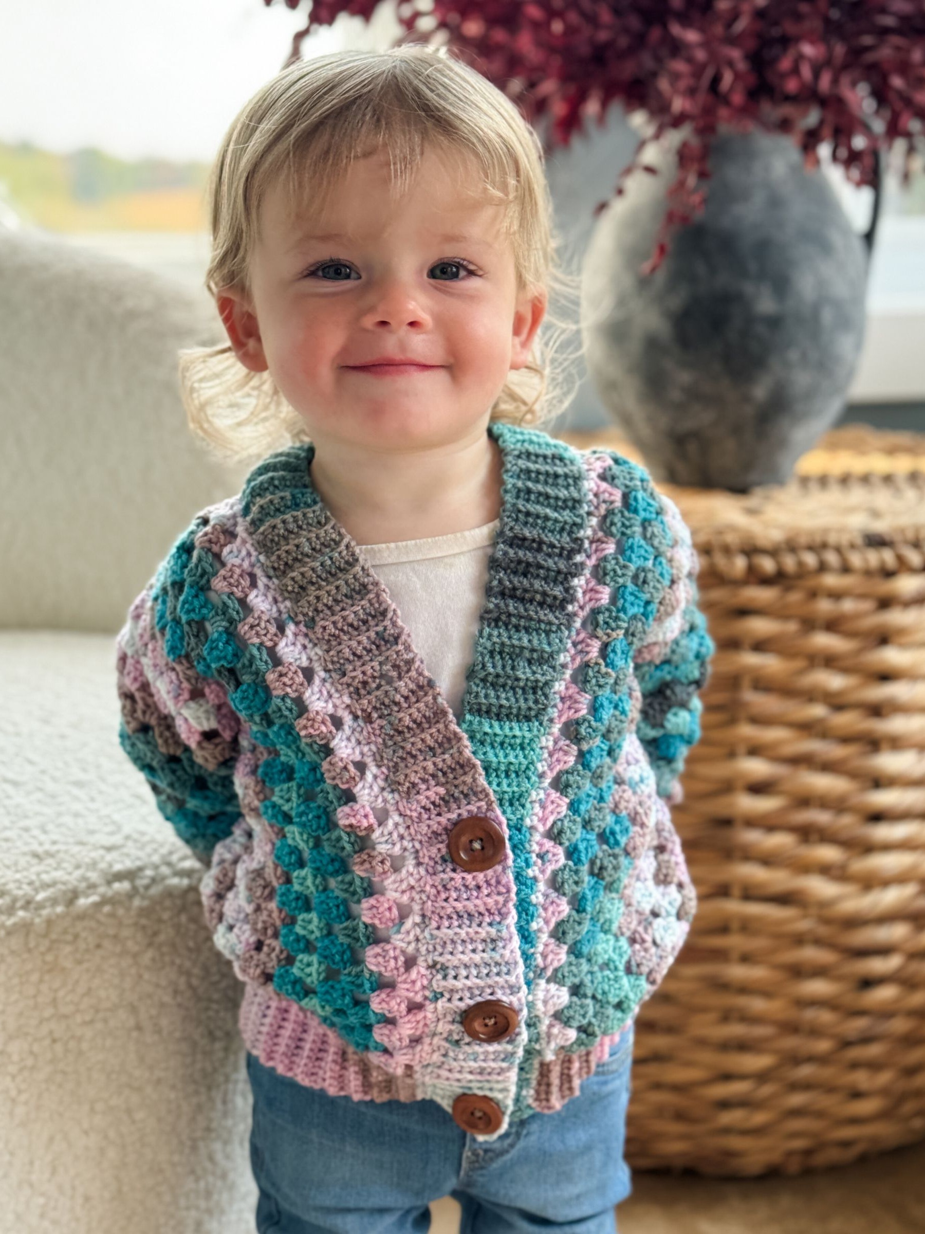 Children's Cascade Cardigan Crochet Pattern | MJ's Off The