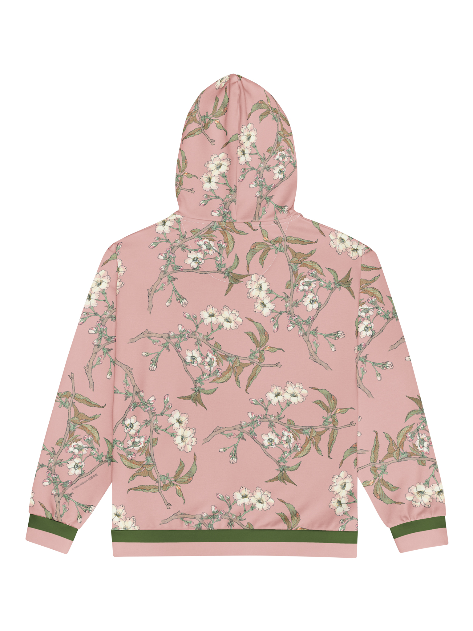 Blossom Branch Zip Hoodie (Pink/Green)