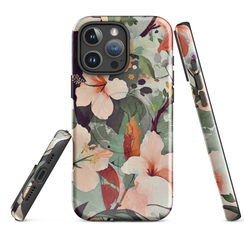 HIBISCUS DREAMS APRICOT iPhone® case MagSafe® | Monika