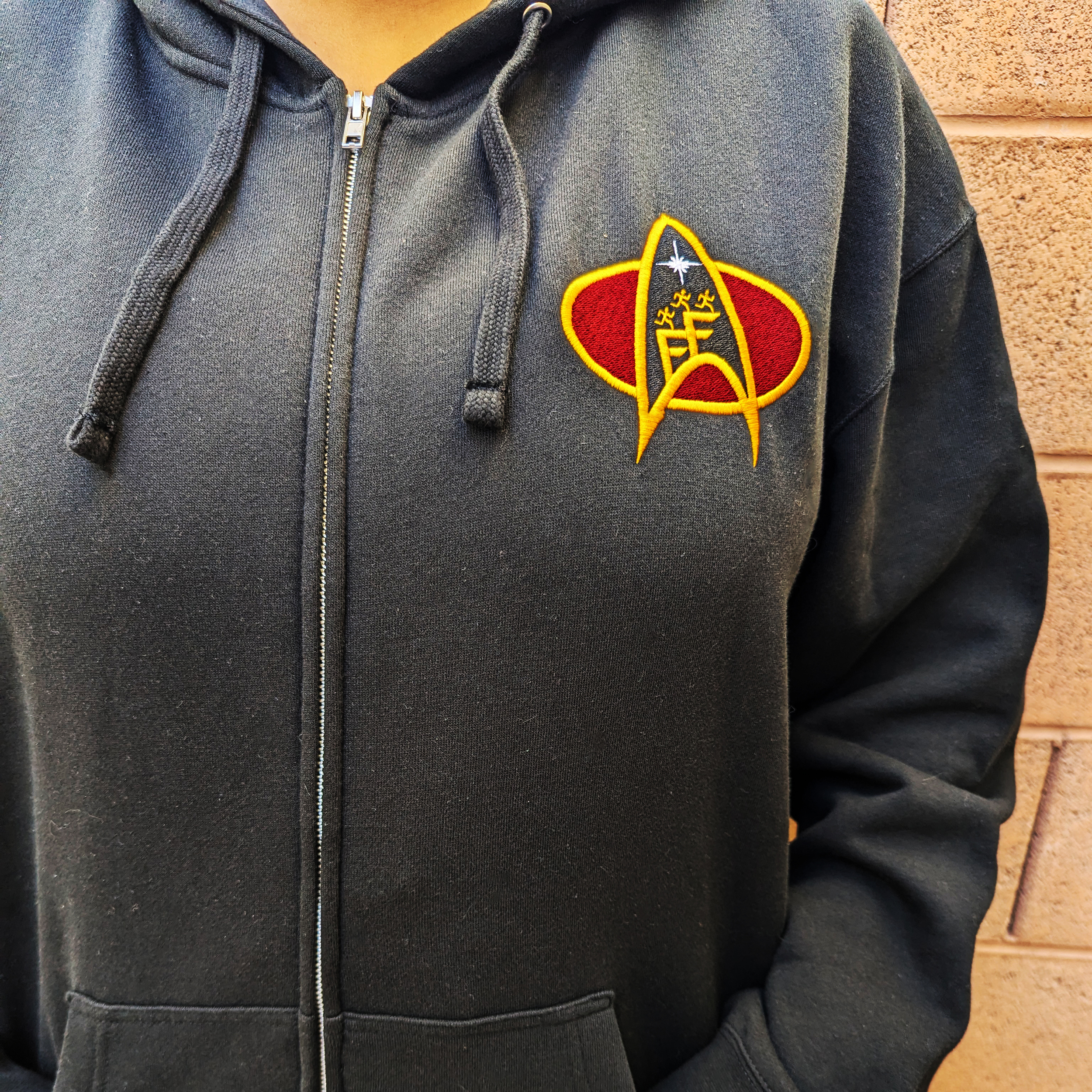 [PERSTEP]★NEWSTAR HOODIE Newbie Star Trek Embroidered Logo Zip-up Hoodie | Fugitive