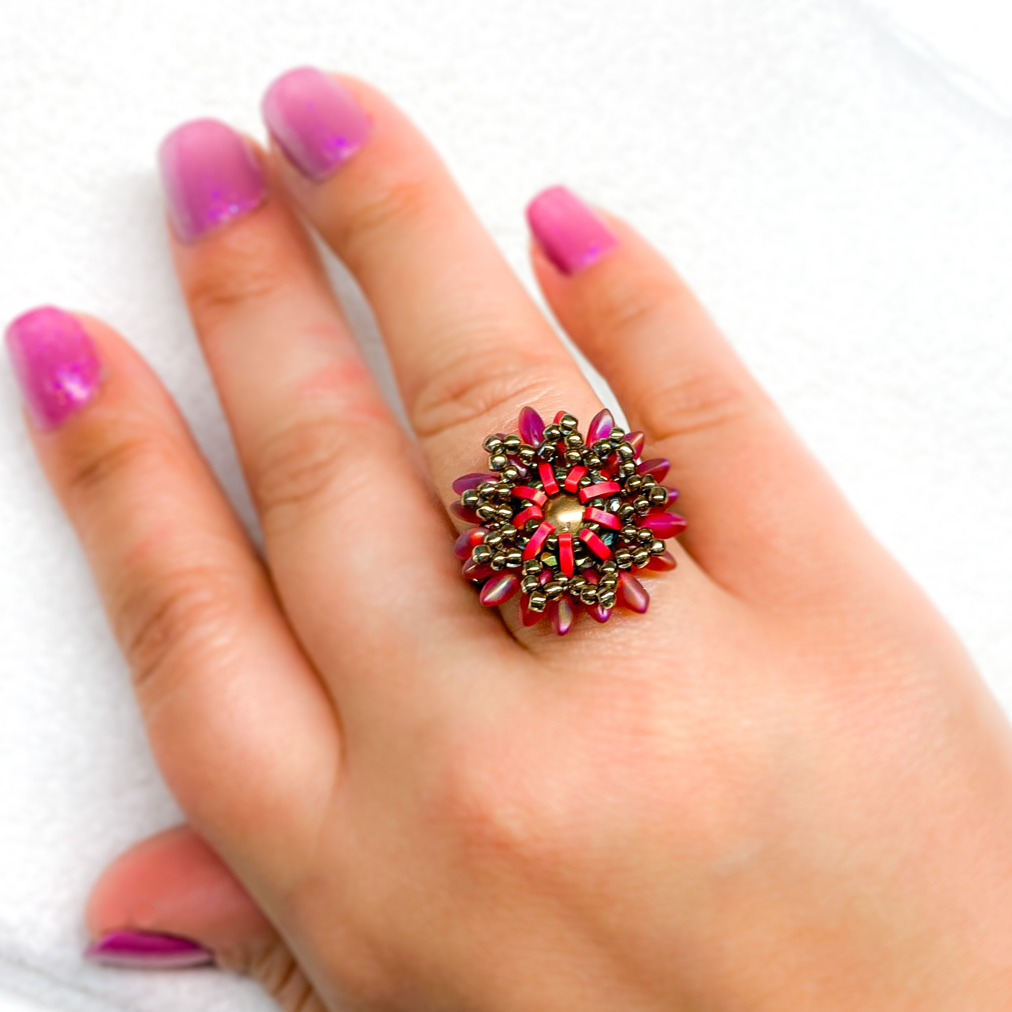 Digital Beading Pattern – Cherry Blossom Festival Ring