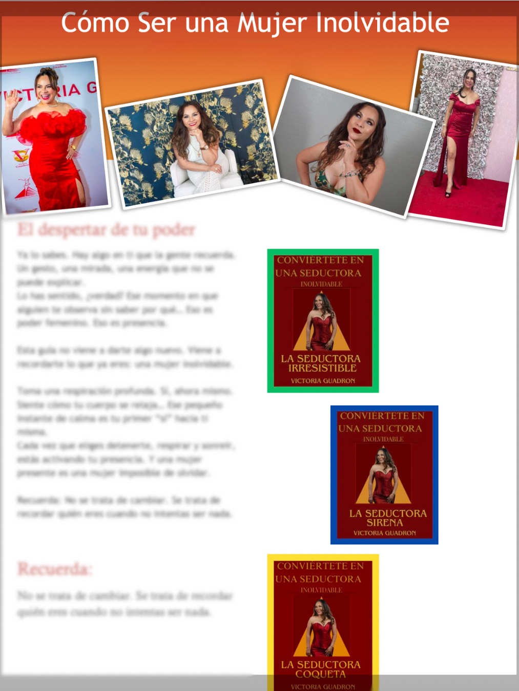 Cómo Ser una Mujer Inolvidable