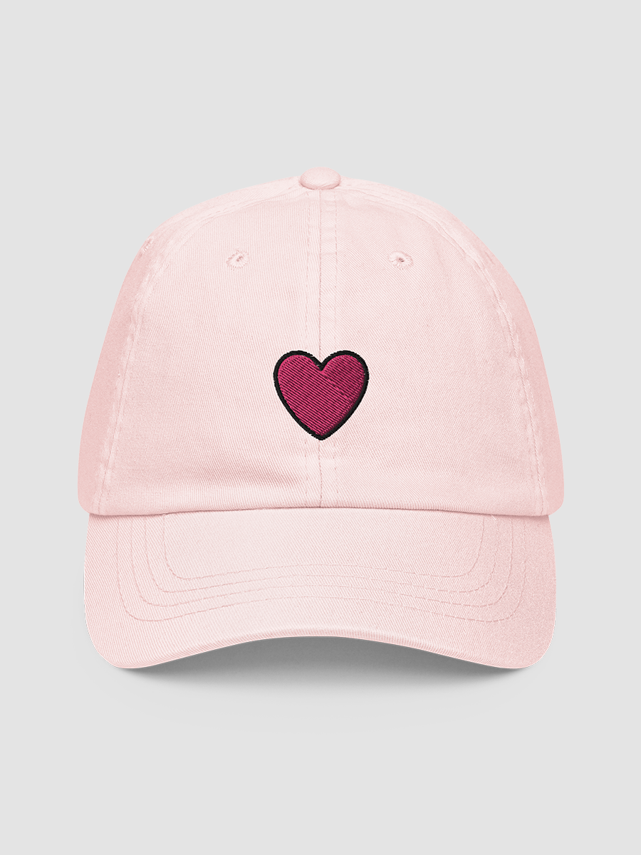 embroidered heart dad hat (pastel pink) | mivyard