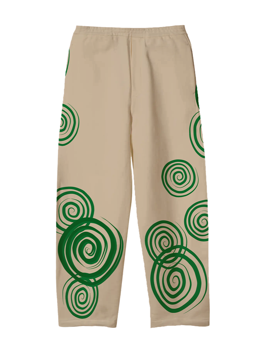 Swirl Print Beige Pants
