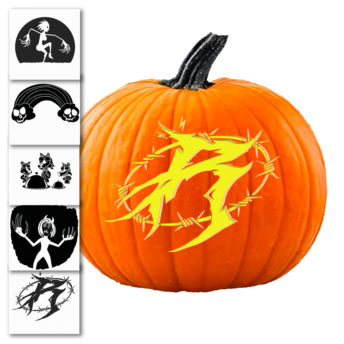 Halloween Pumpkin Stencil Sheet Set 5